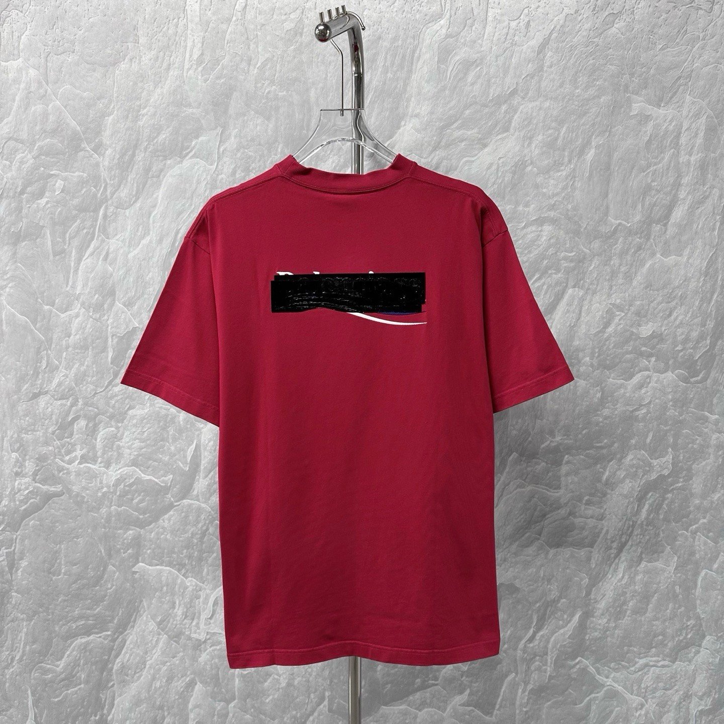 Balenciaga Coke Embroidery Tape Short Sleeve Tee — back