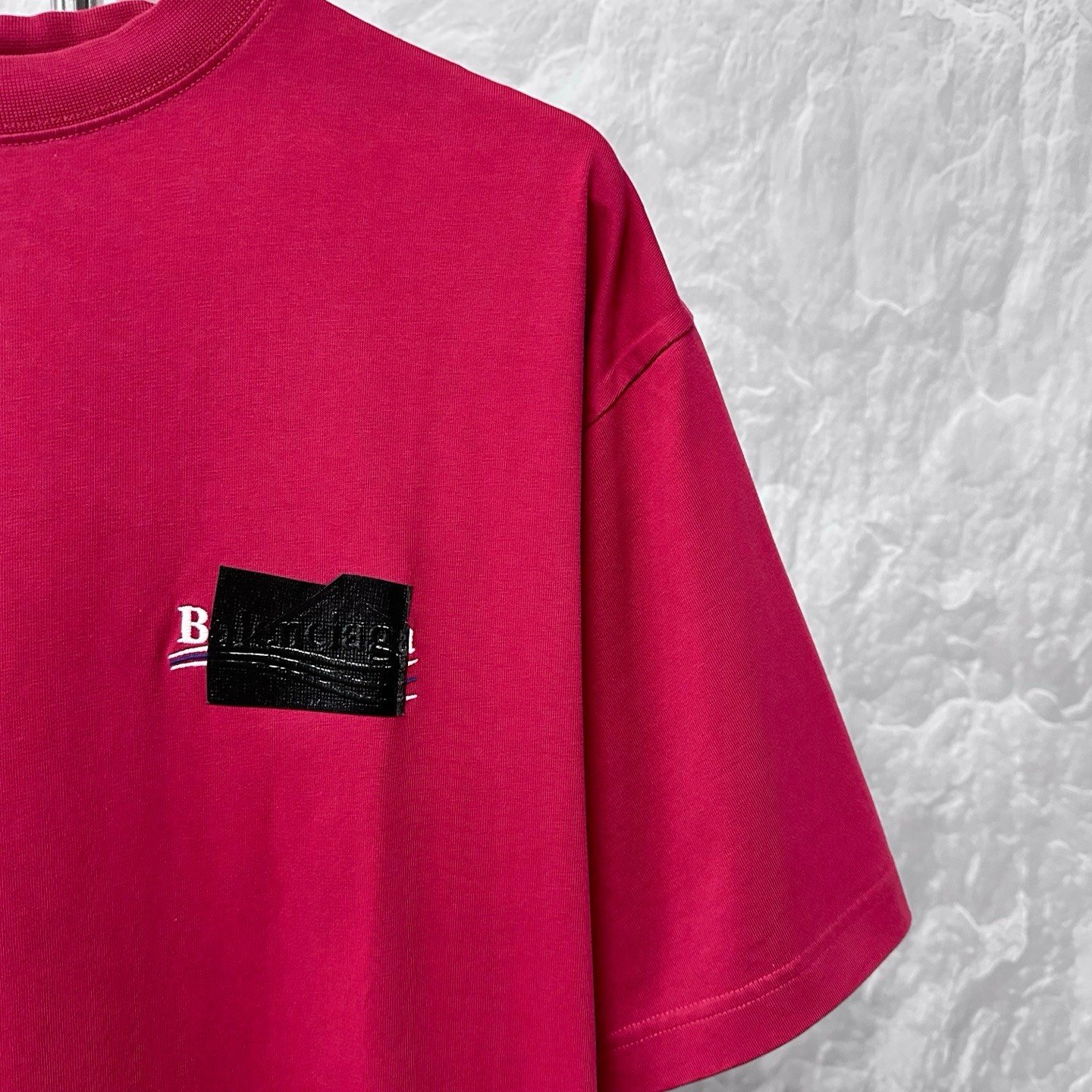 Balenciaga Coke Embroidery Tape Short Sleeve Tee — detail