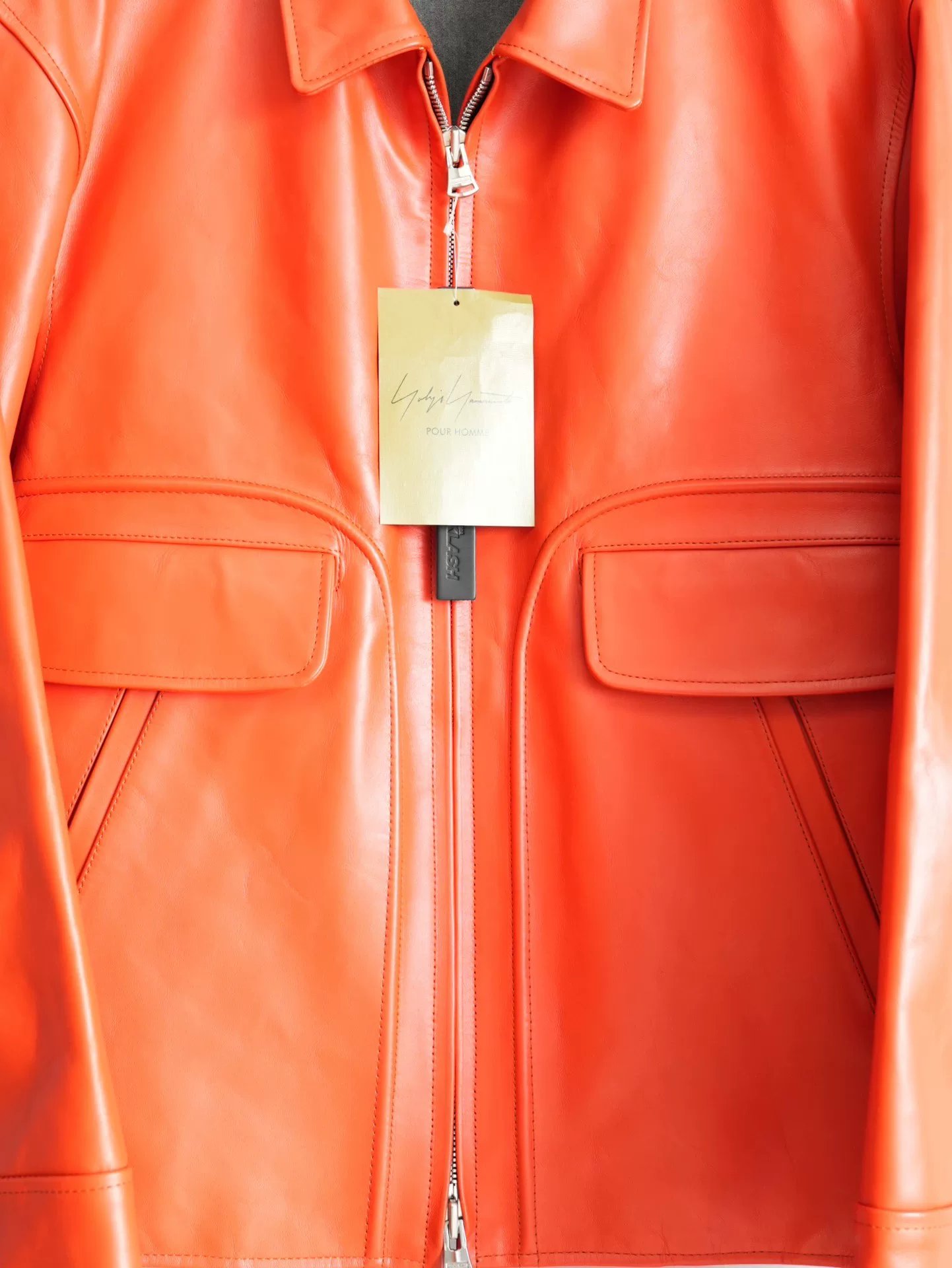 Yohji Yamamoto 22AW Leather Blouson — detail