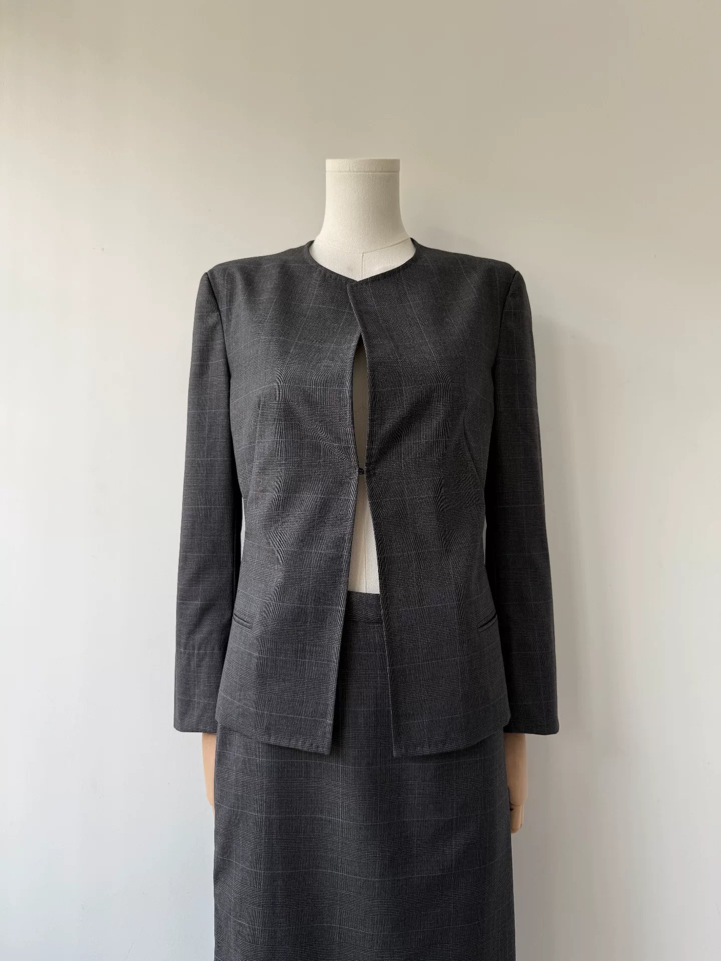 Yohji Yamamoto Y's 17AW Wool Plaid Suit — detail