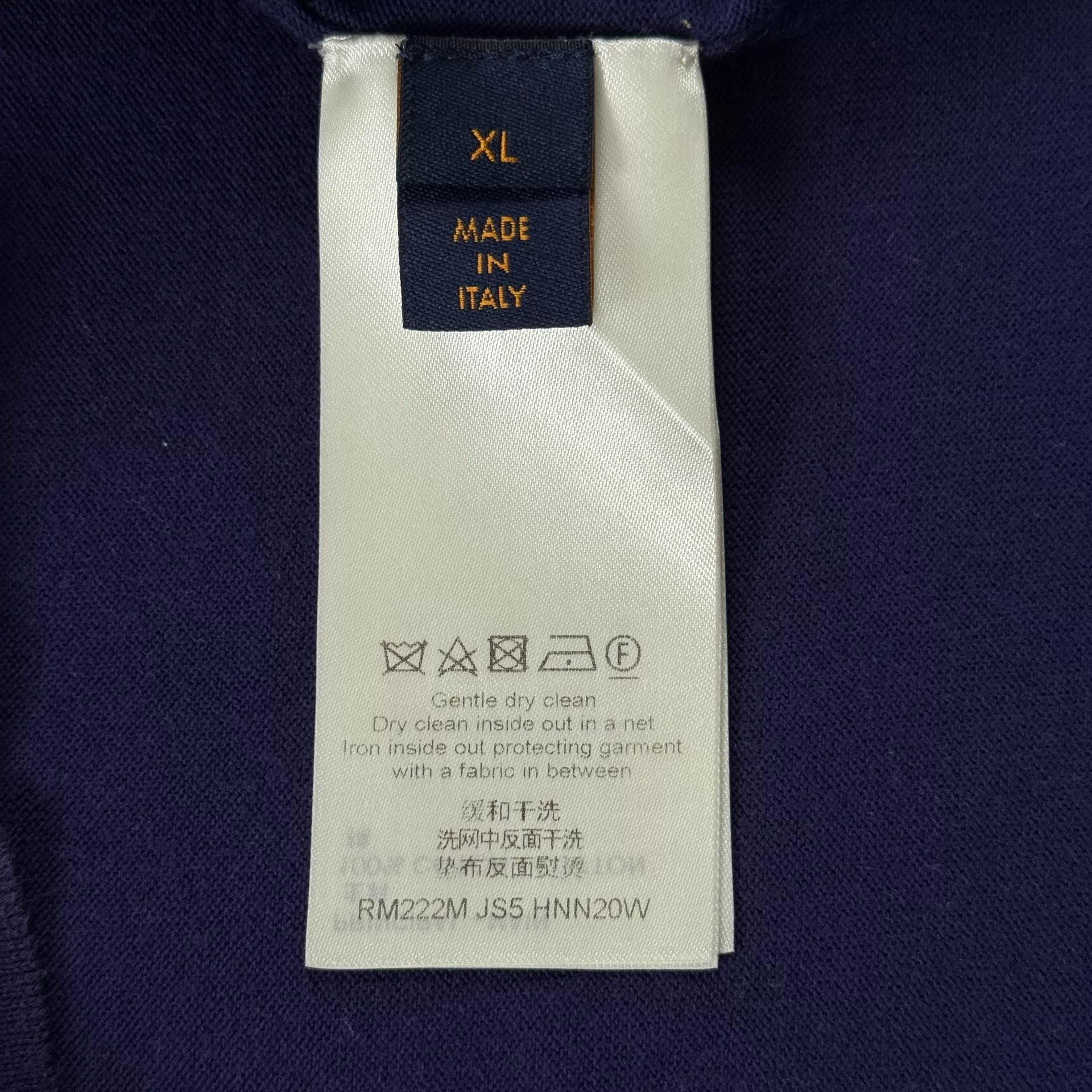 Louis Vuitton Purple Cursive Logo T-Shirt XL — back