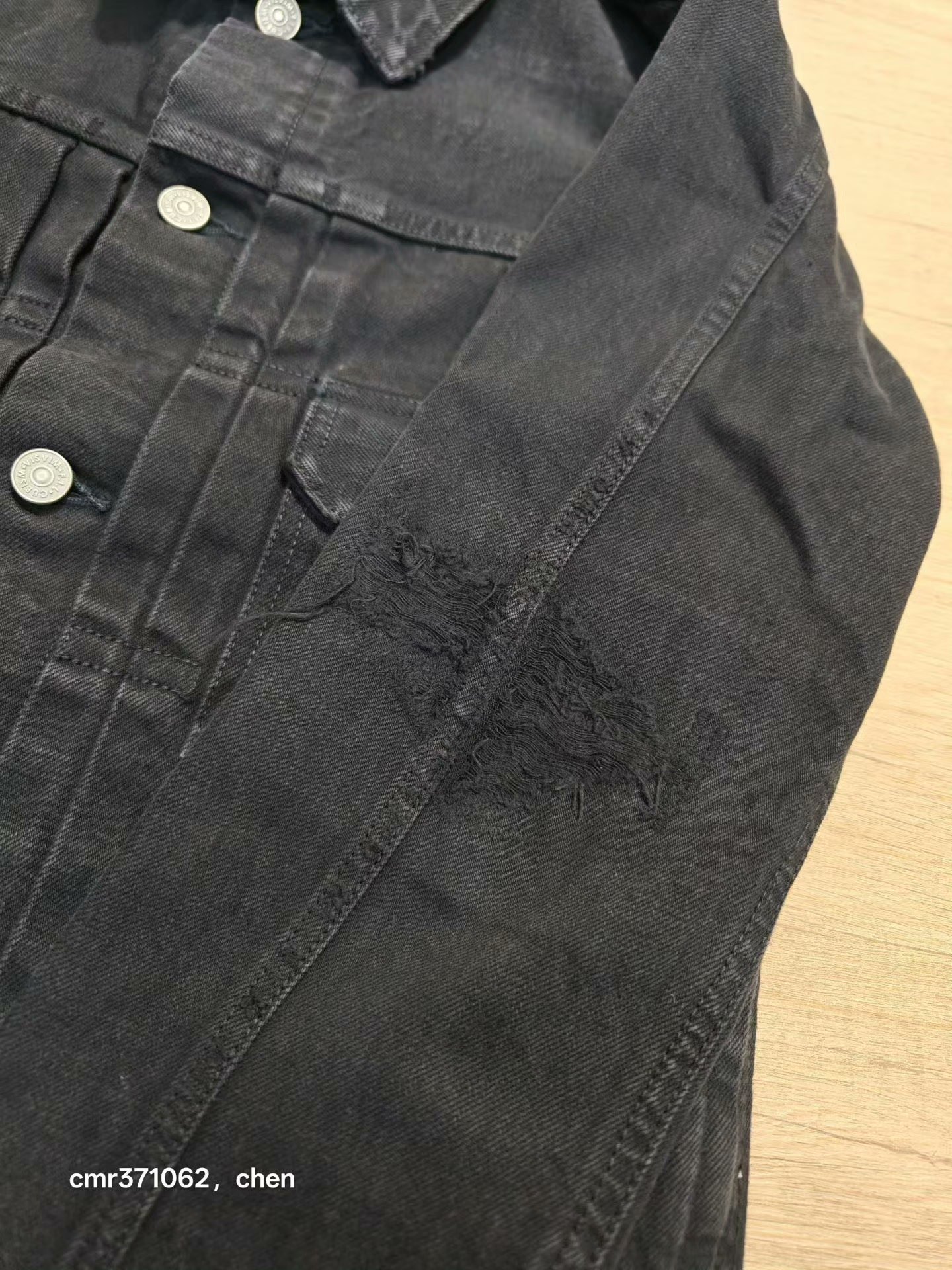 VISVIM 21 ICT 101 JKT CMYK BLK DMGD — front
