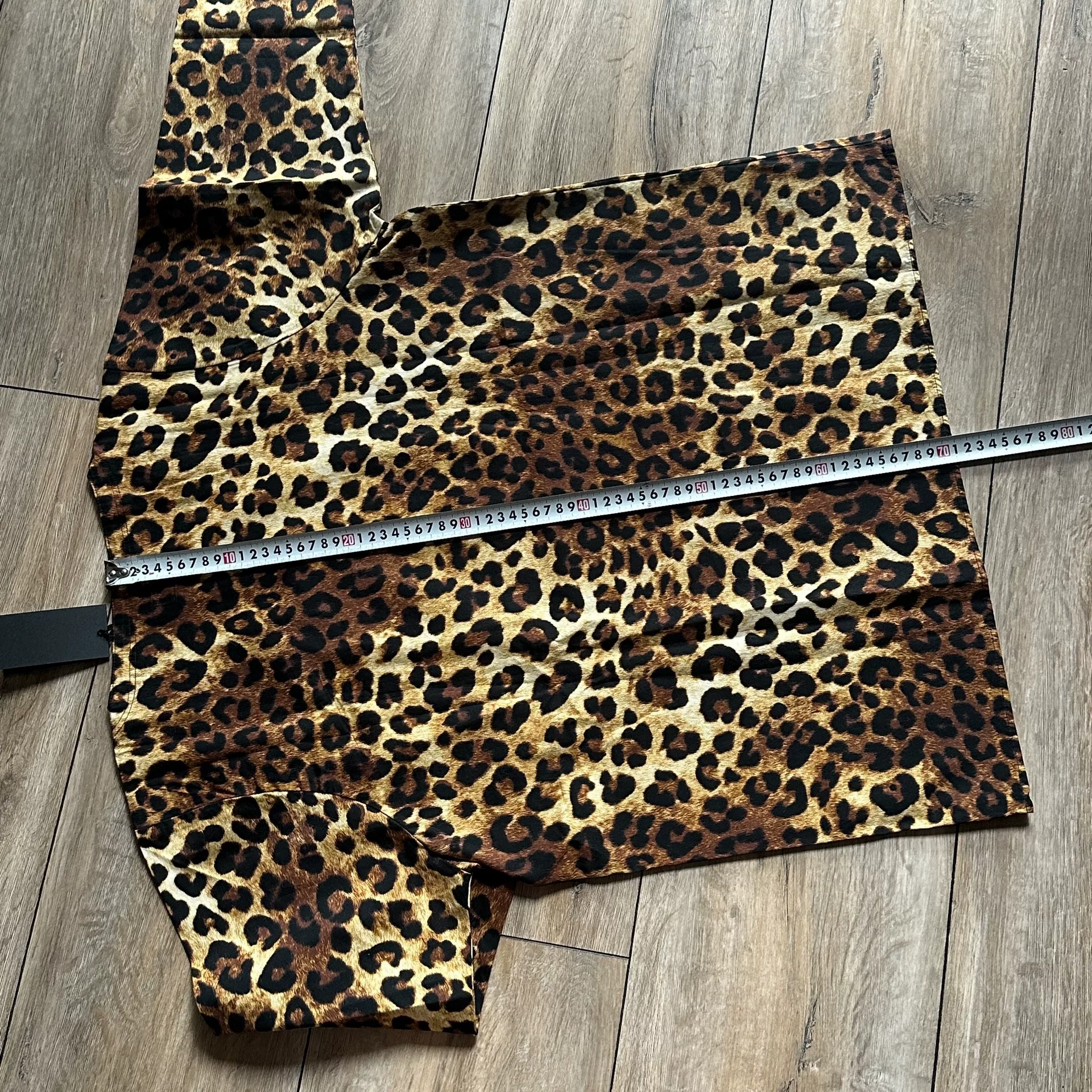 Black Sign Leopard Print 3/4 Sleeve — back