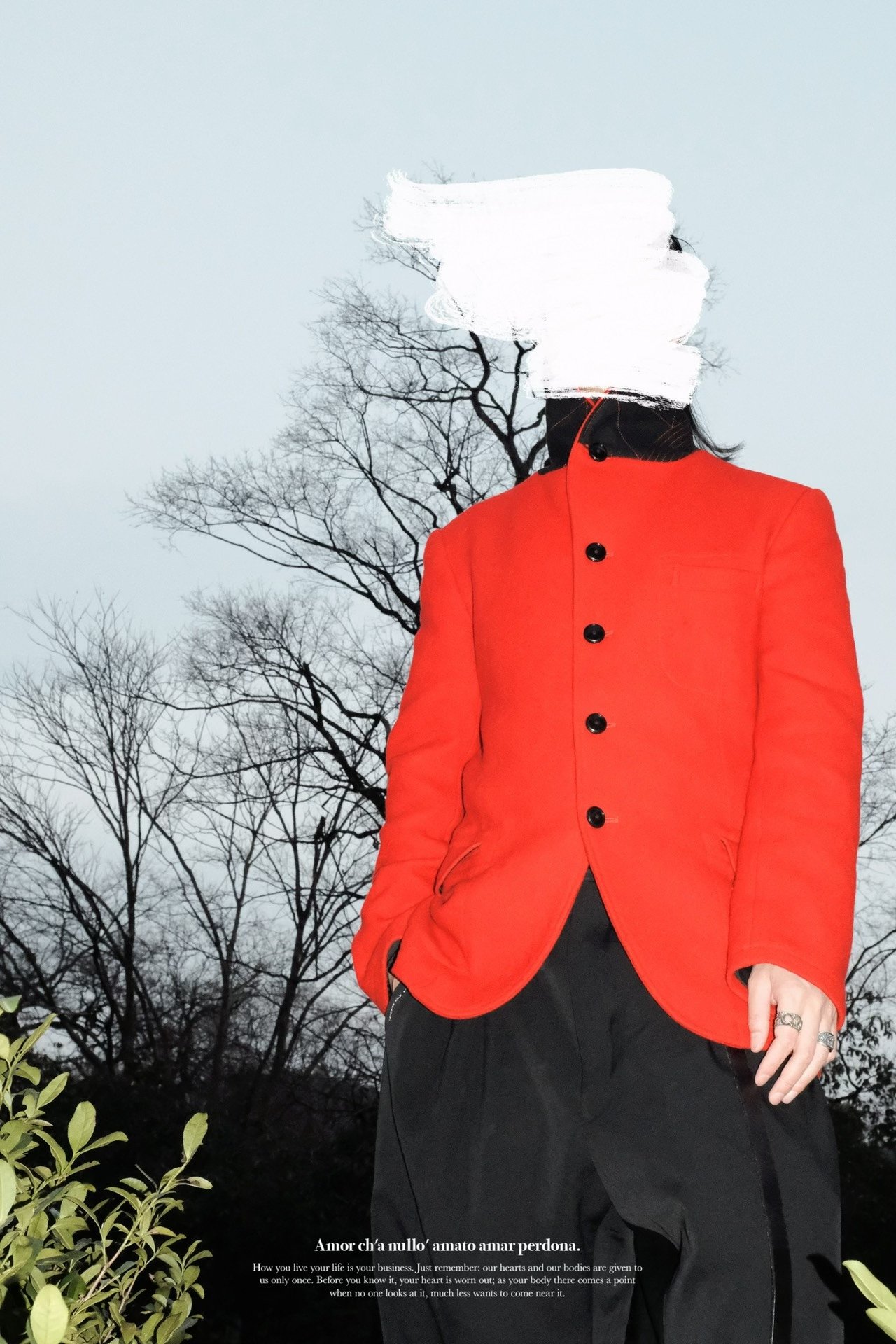Yohji Yamamoto 11AW Shawl Collar Blazer — label