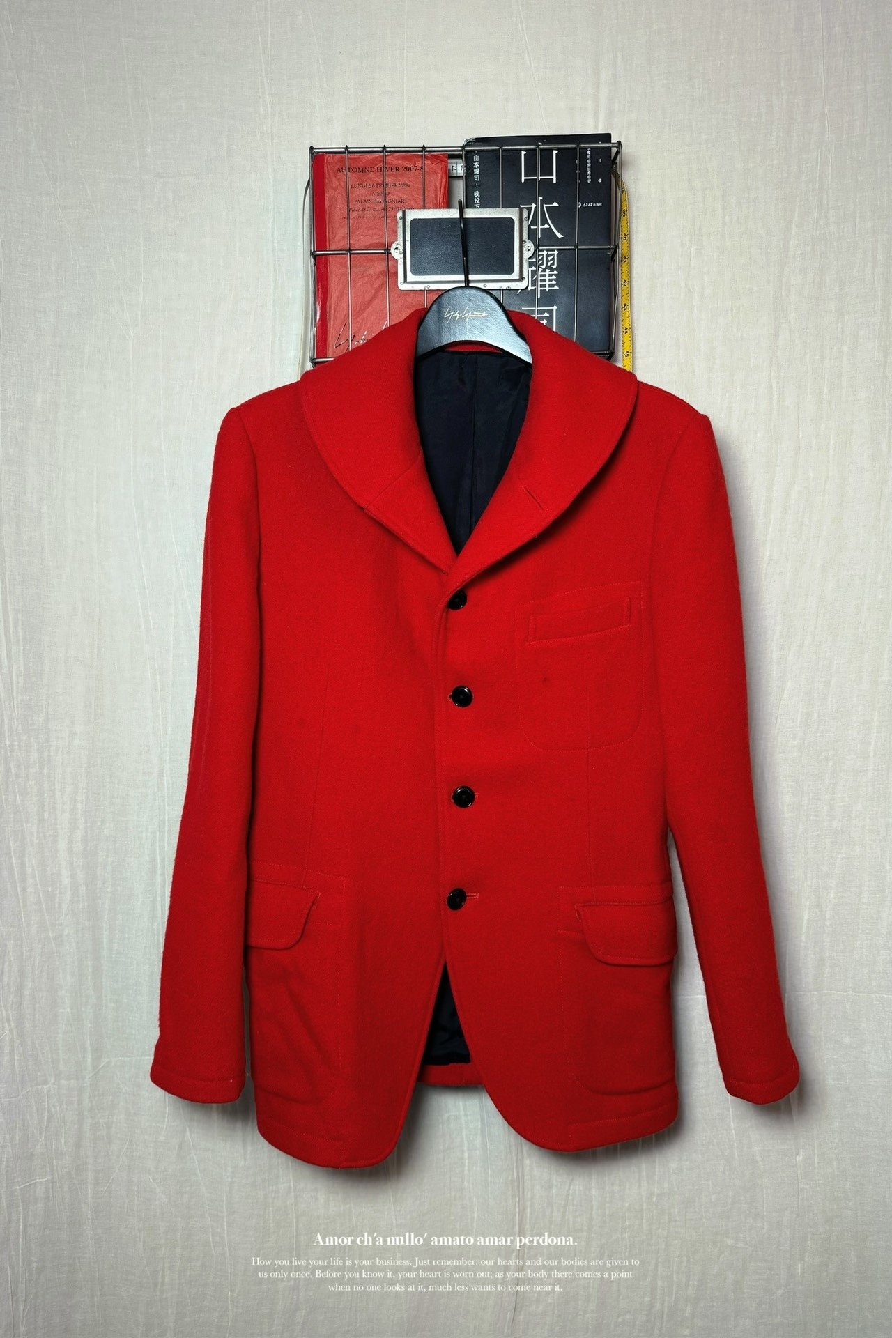 Yohji Yamamoto 11AW Shawl Collar Blazer — detail