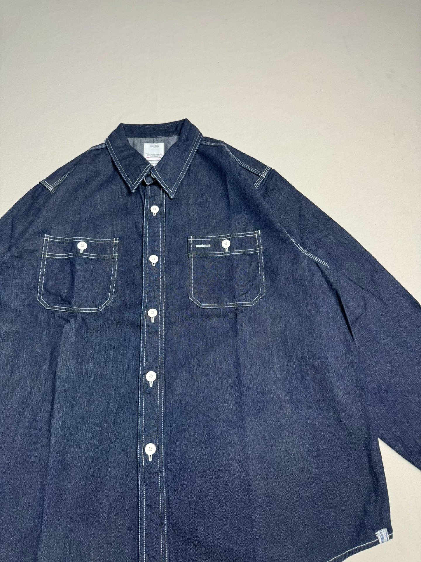 VISVIM 26ss Larrikin L/S Denim Shirt — detail