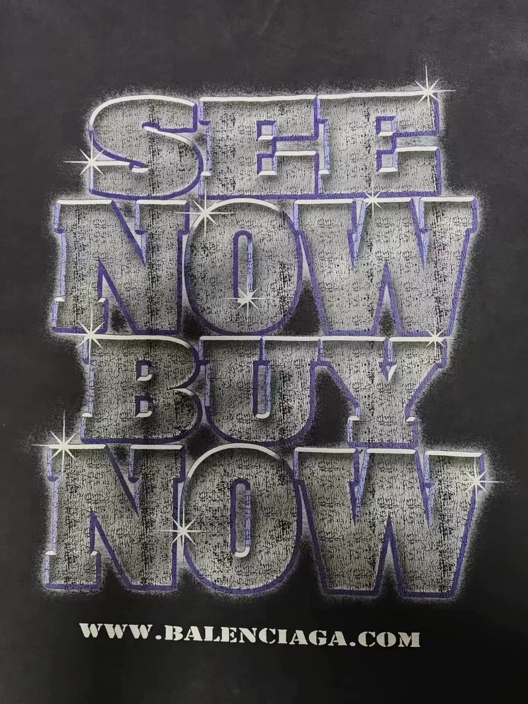 Balenciaga See Now Buy Now SS T-shirt — detail