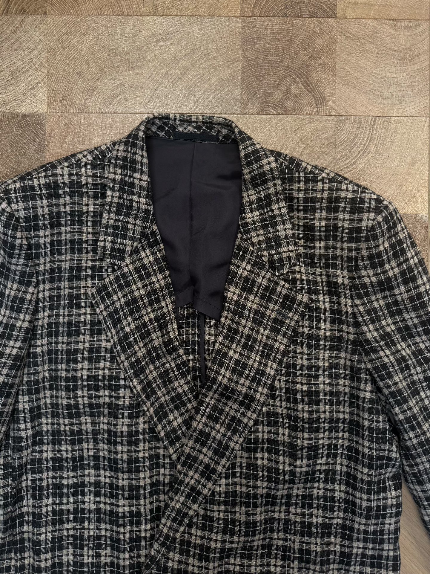 Comme des Garçons 80s Linen Padded Coat — front