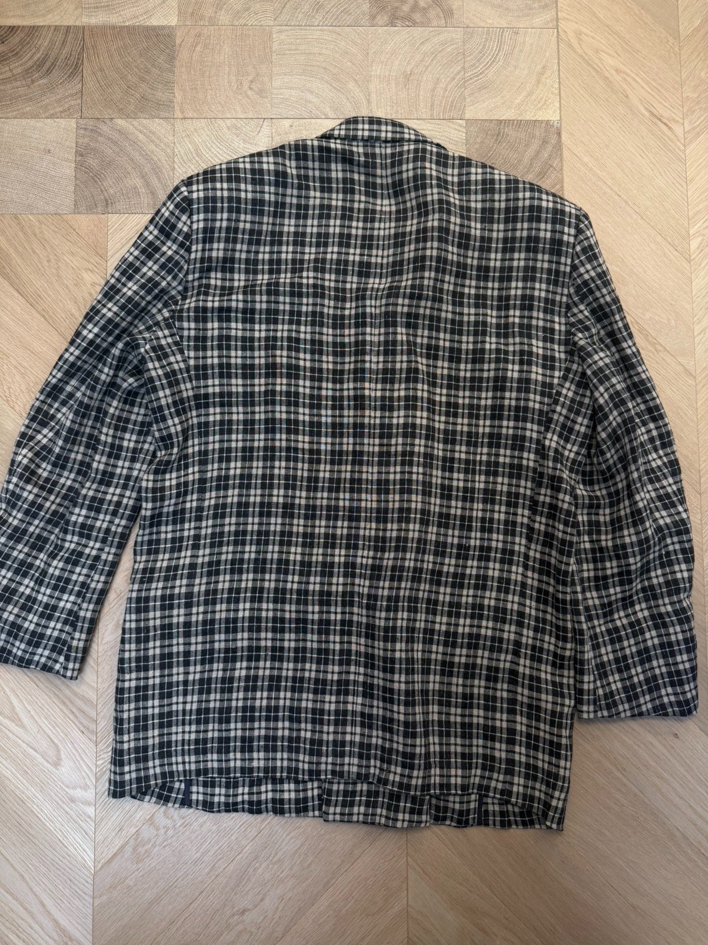 Comme des Garçons 80s Linen Padded Coat — back
