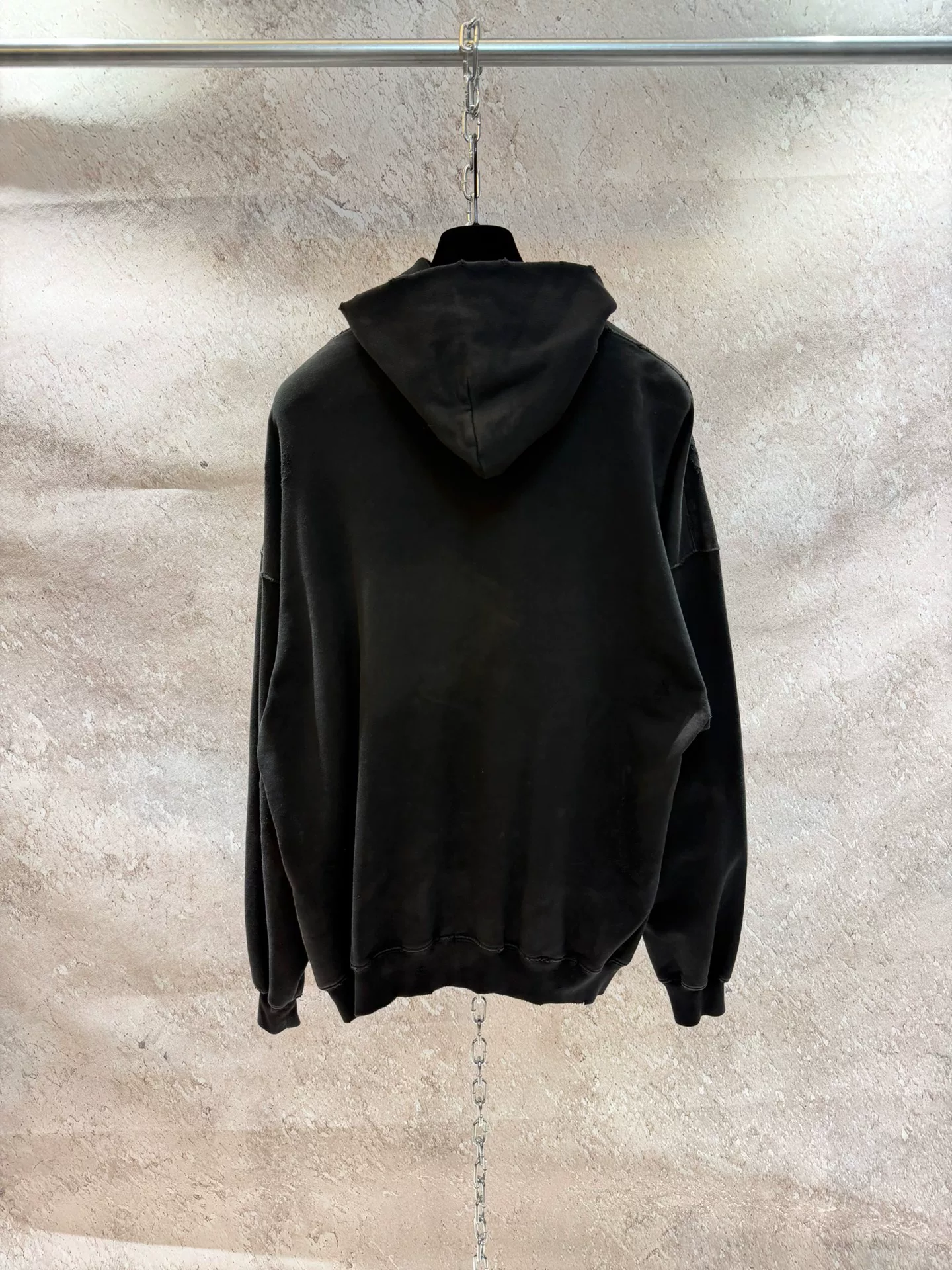 Balenciaga Manchester United Black Hoodie — detail