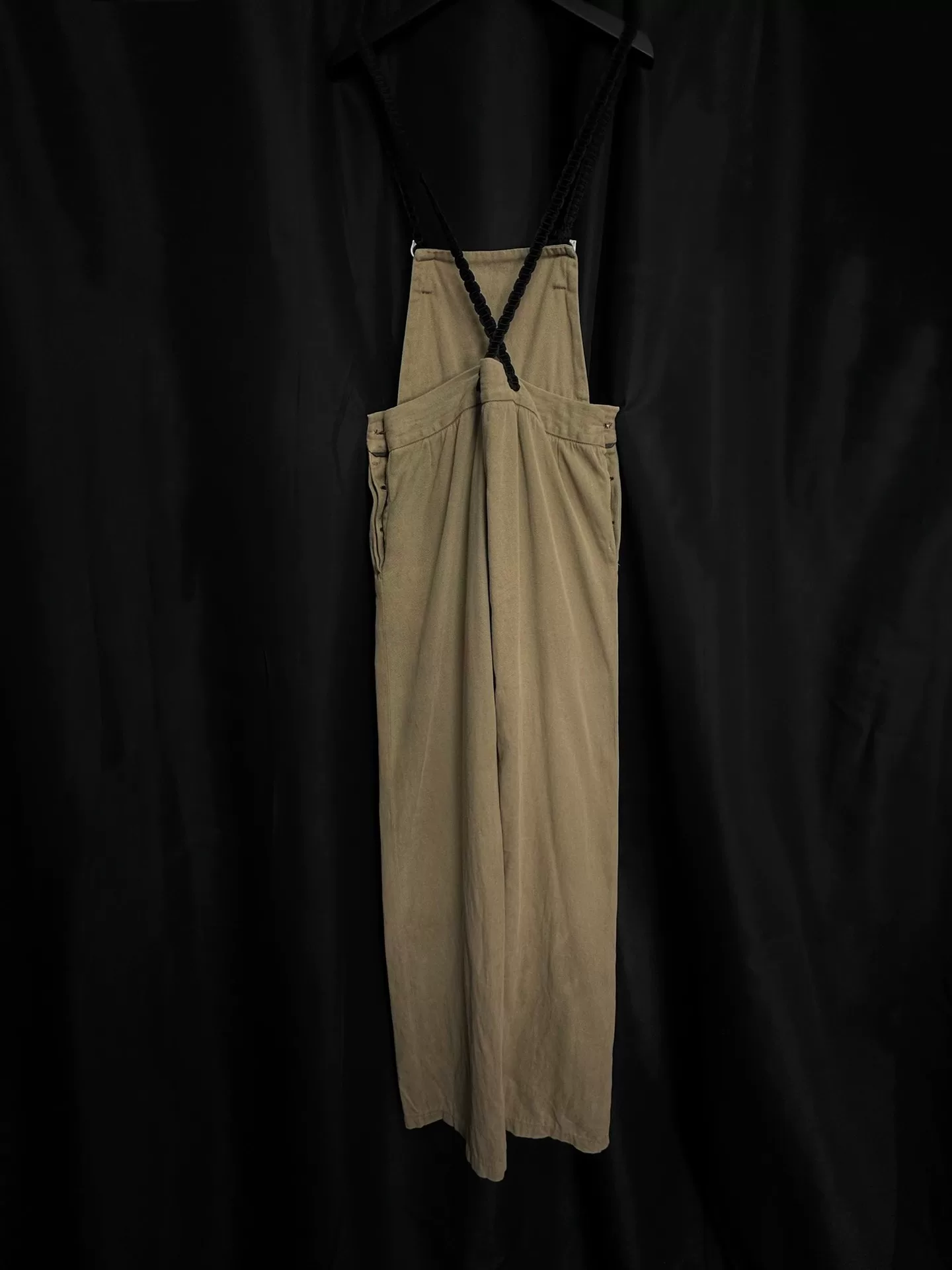 Geoffrey B SMALL Velvet Silver Buckle Overalls — front