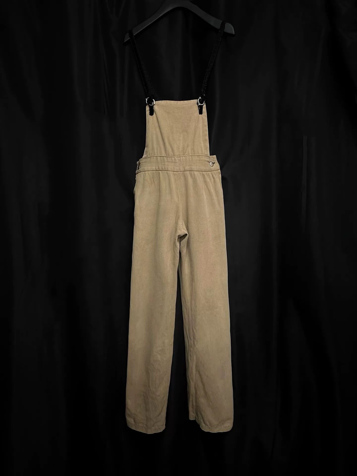 Geoffrey B SMALL Velvet Silver Buckle Overalls