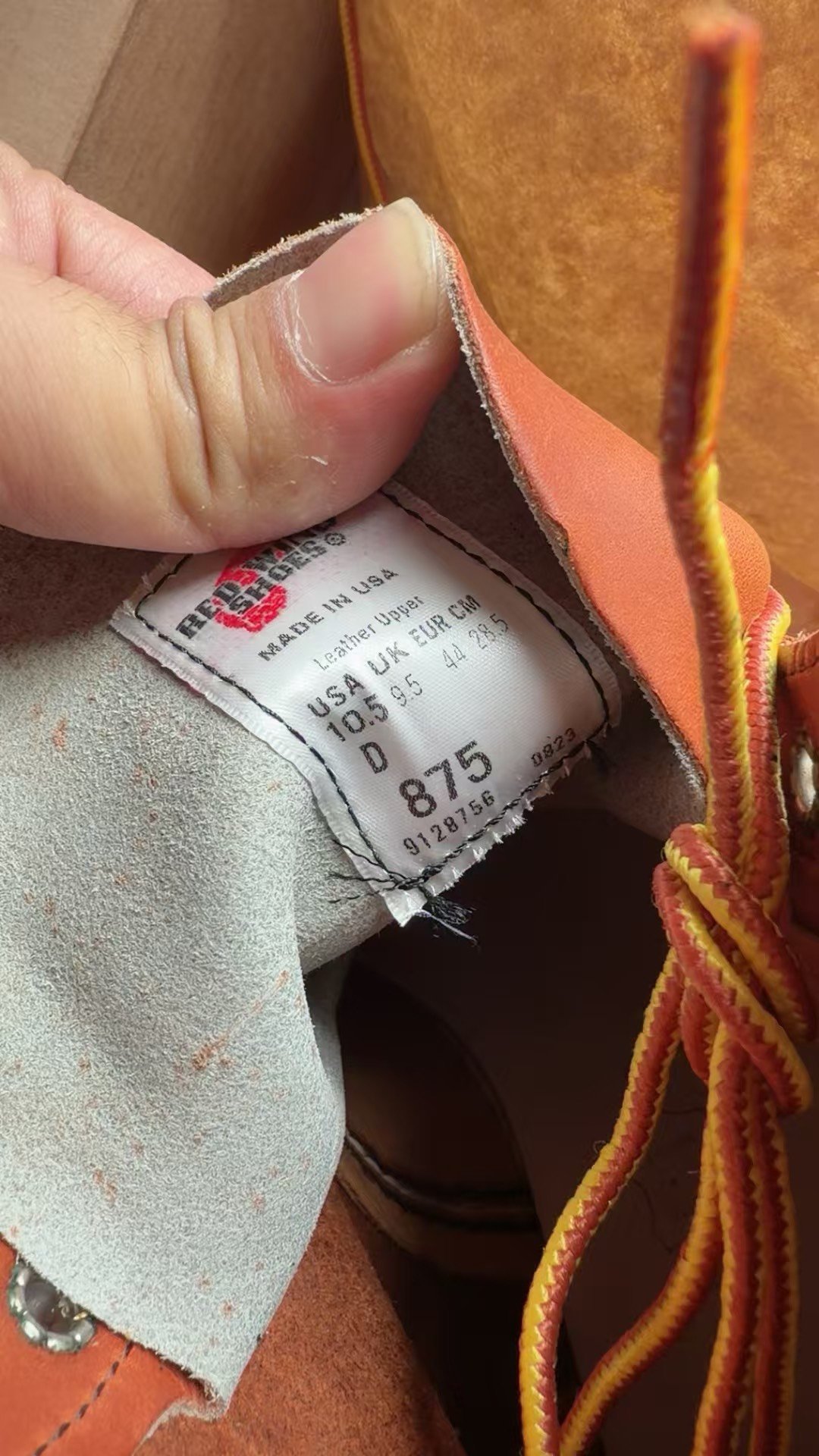 Redwing 875 Brown Leather Work Boots — front