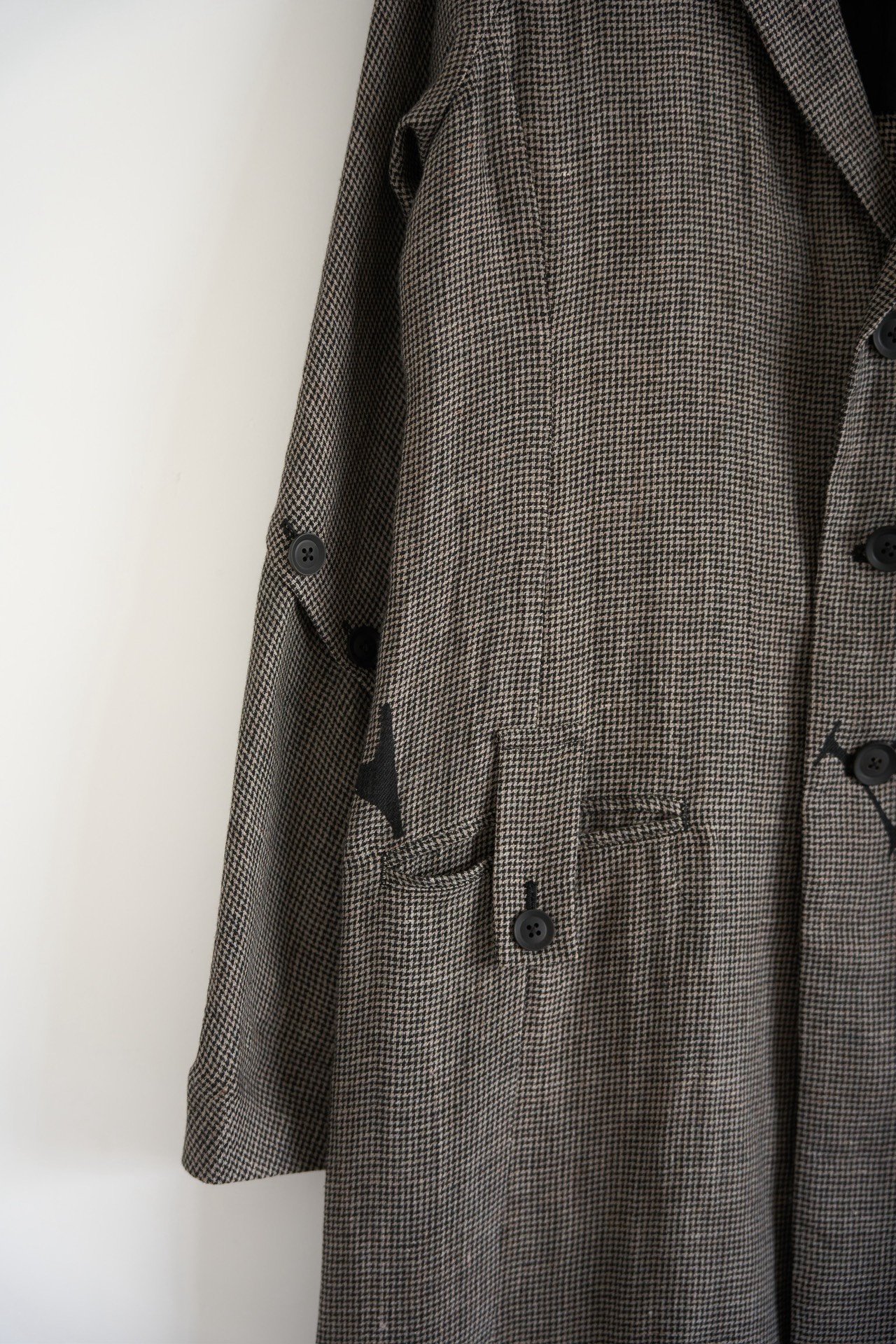 Yohji Yamamoto 24SS Houndstooth Coat — label