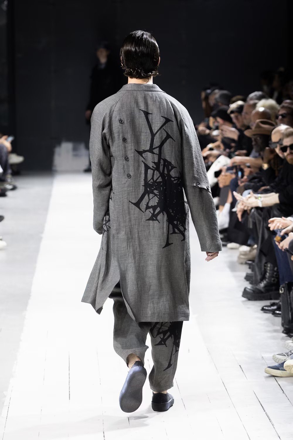 Yohji Yamamoto 24SS Houndstooth Coat — back