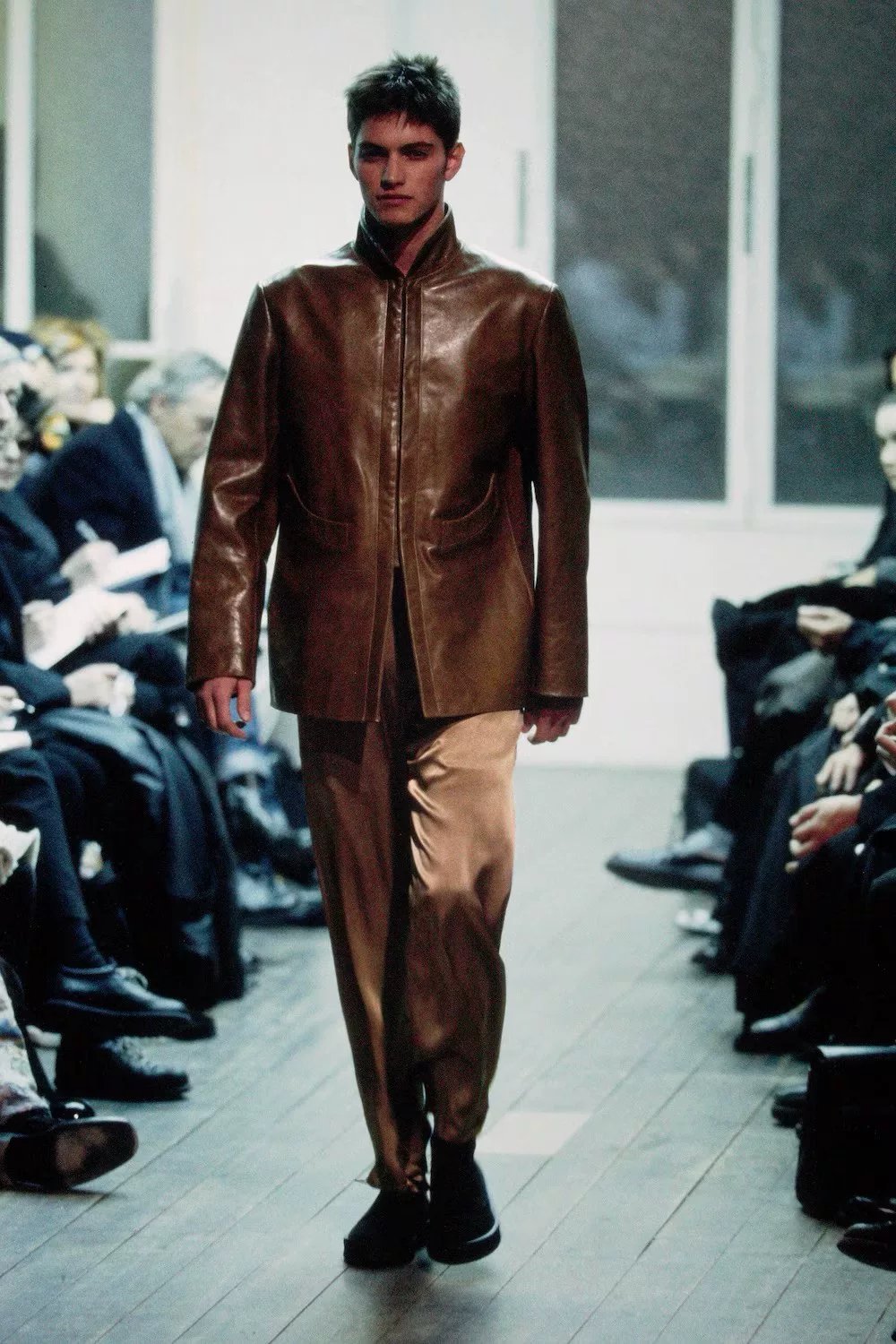 Yohji Yamamoto 00AW Snap Button Leather Jacket — detail