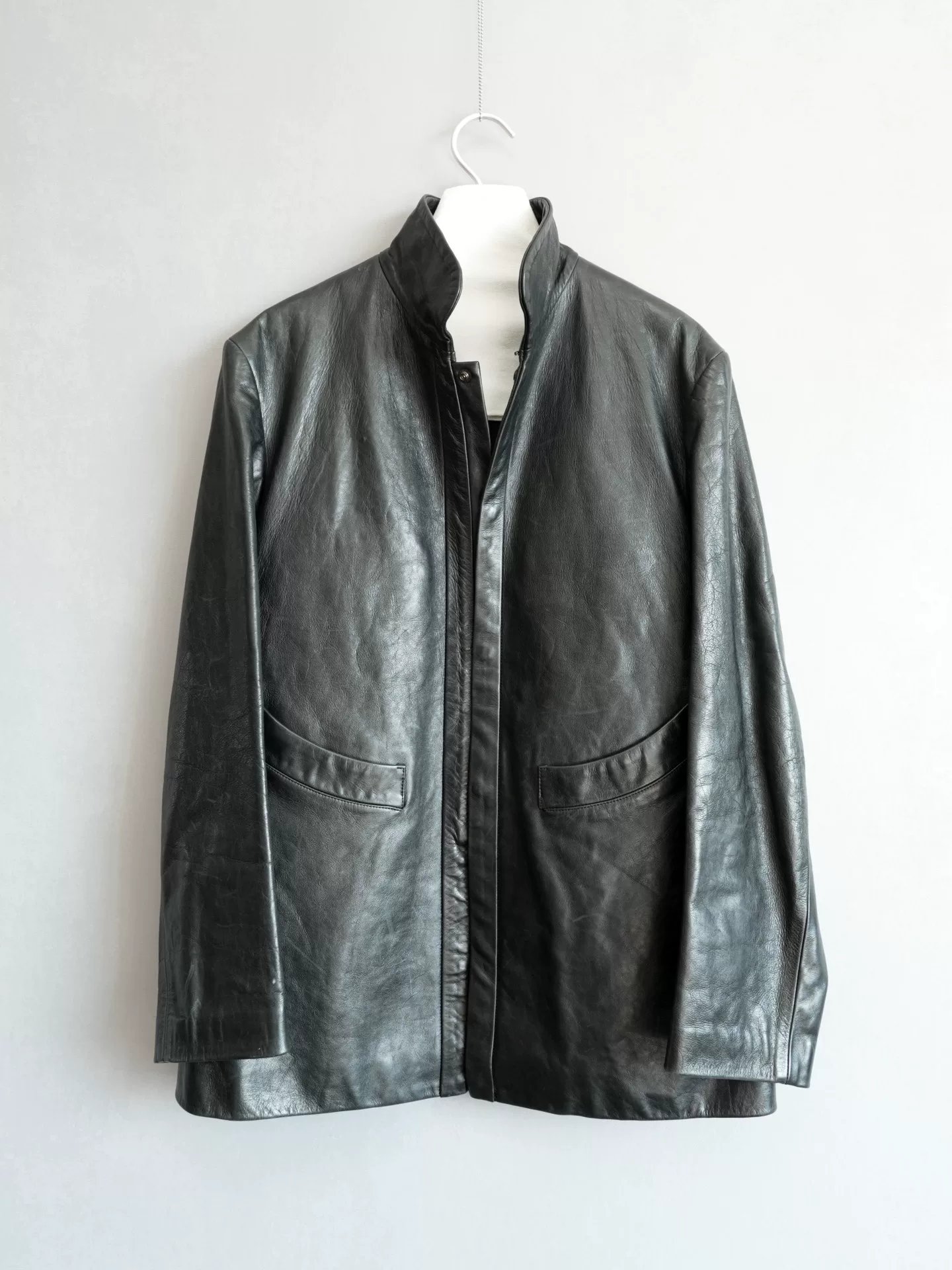 Yohji Yamamoto 00AW Snap Button Leather Jacket