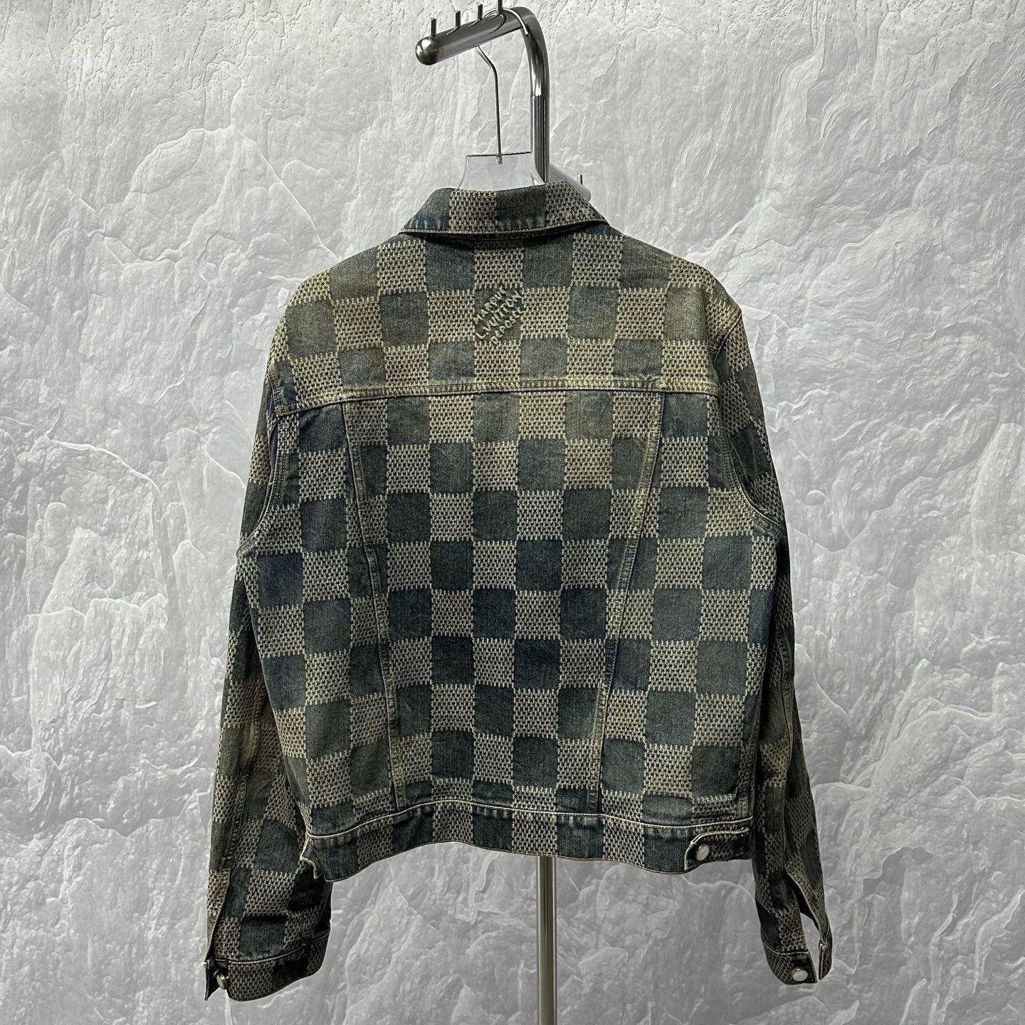 Louis Vuitton FW24 Checkerboard Denim Jacket — back