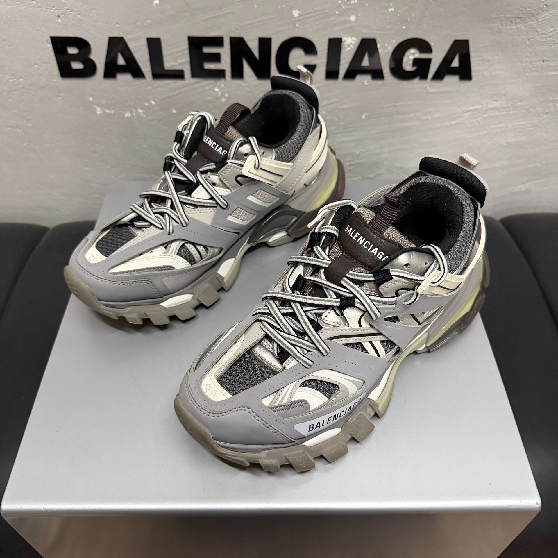 Balenciaga Track Dad Shoes Gray 38