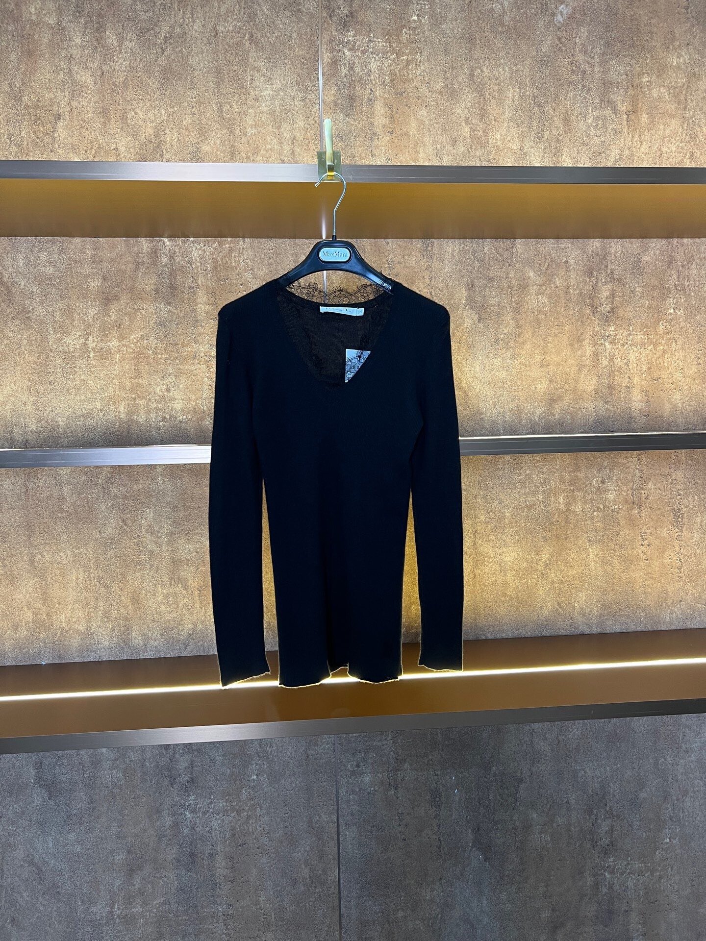 Dior Lace Trim Cashmere Sweater
