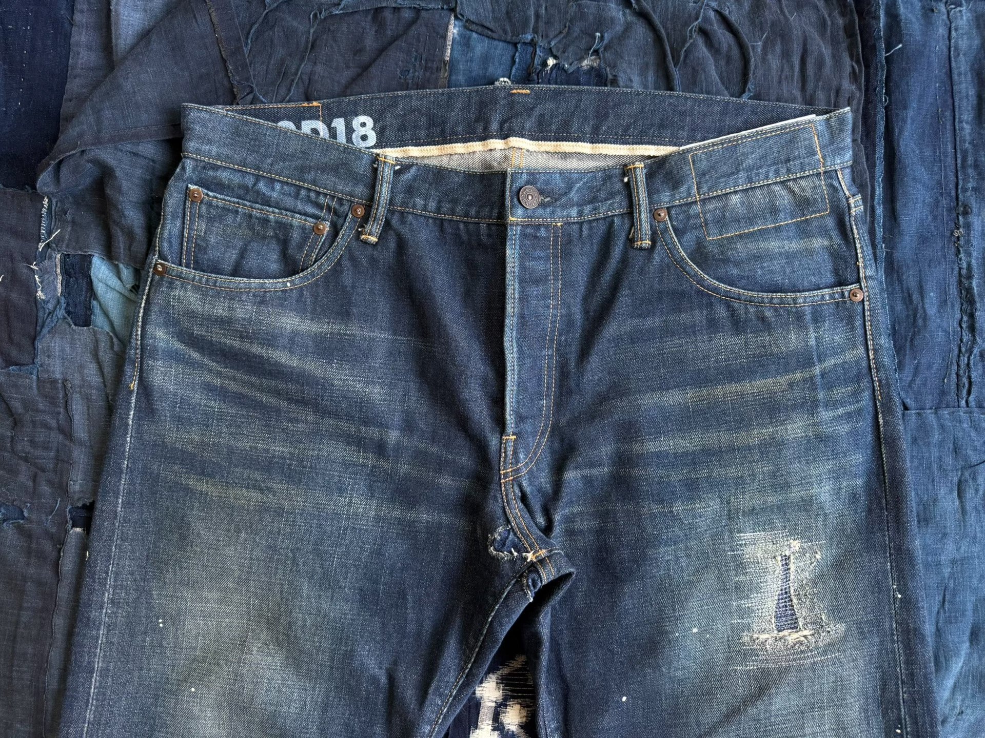 VISVIM 18SS SPOT SOCIAL SCULPTURE DENIM — detail