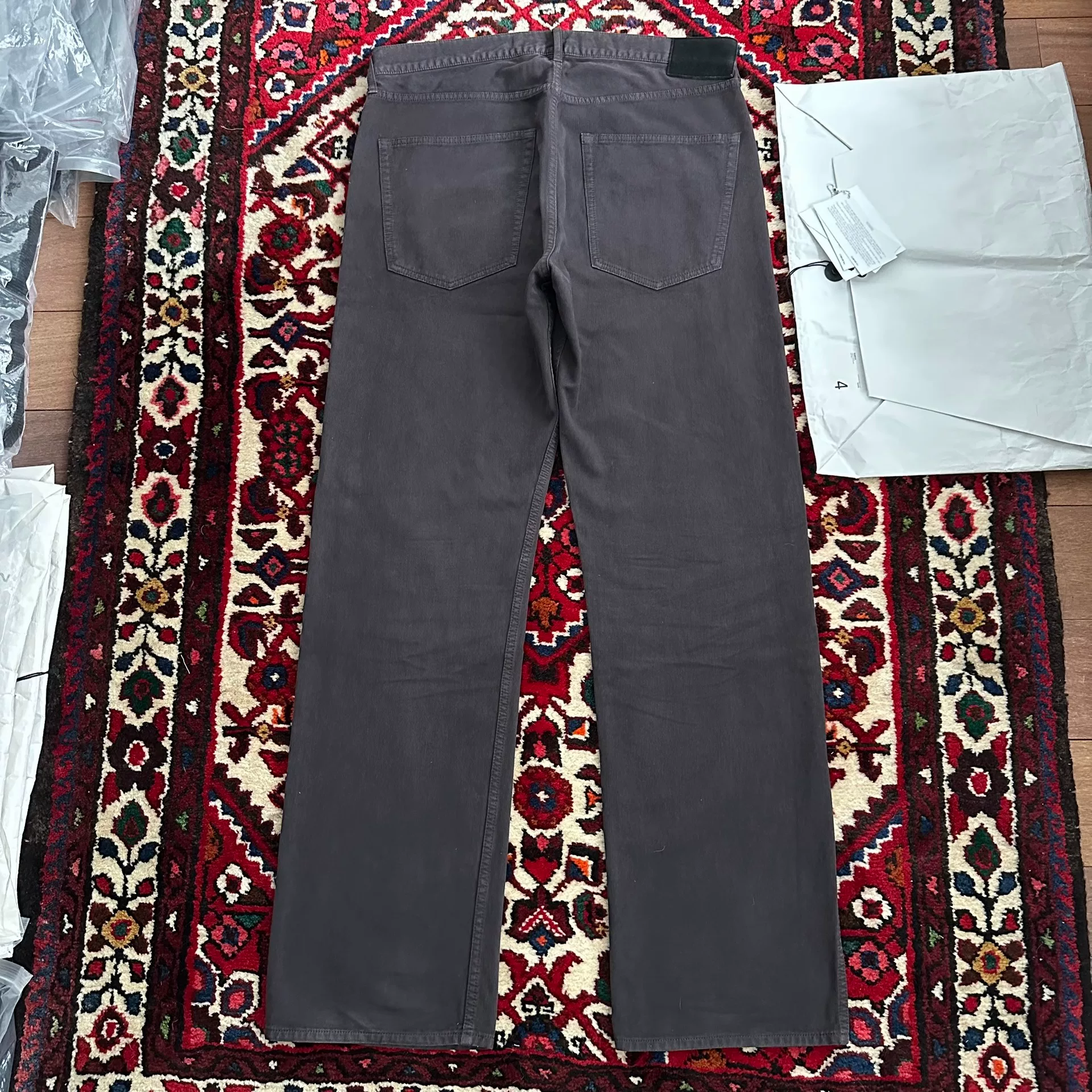 VISVIM FLUXUS 01 DMGD BLACK Pants — detail