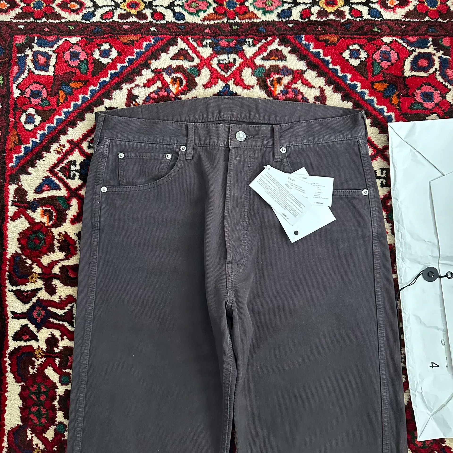 VISVIM FLUXUS 01 DMGD BLACK Pants — back