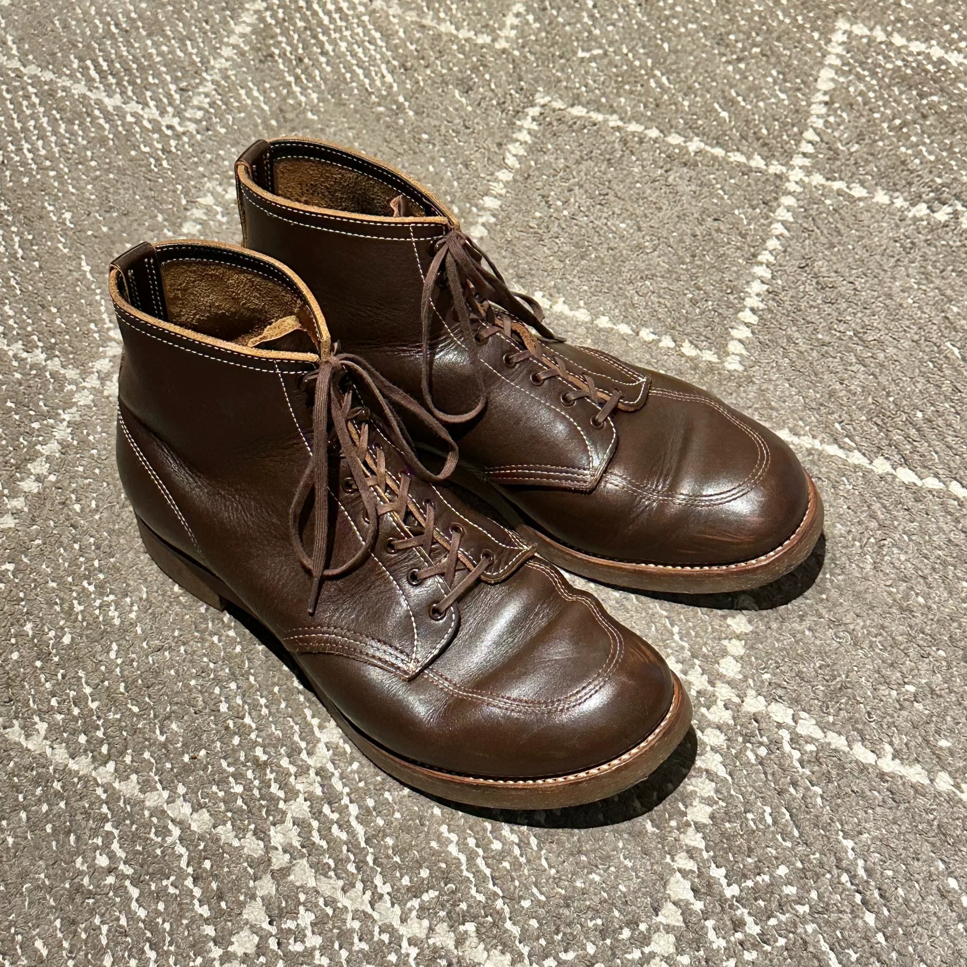 TWC Leather U-TIP Work Boots — detail
