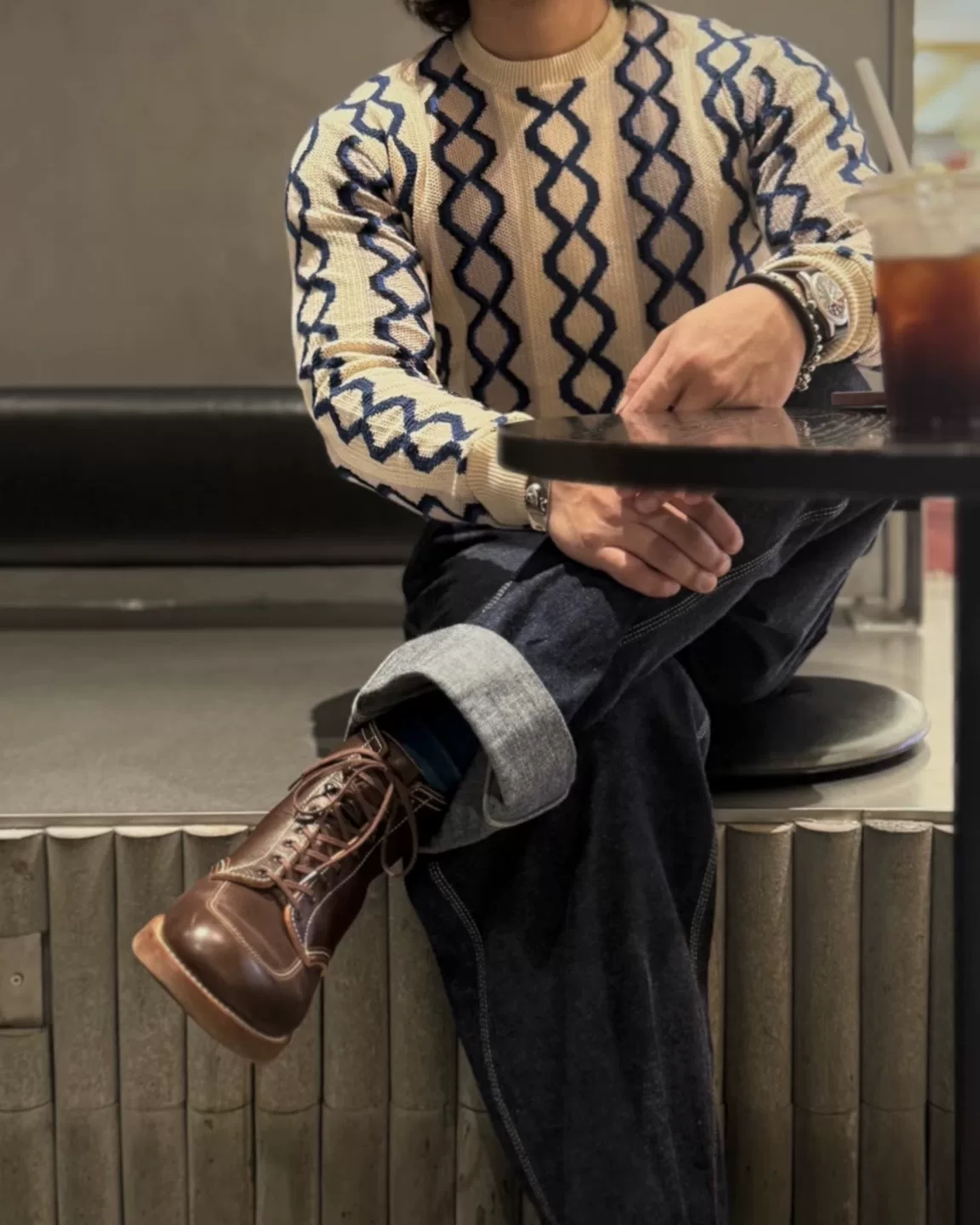 TWC Leather U-TIP Work Boots — front