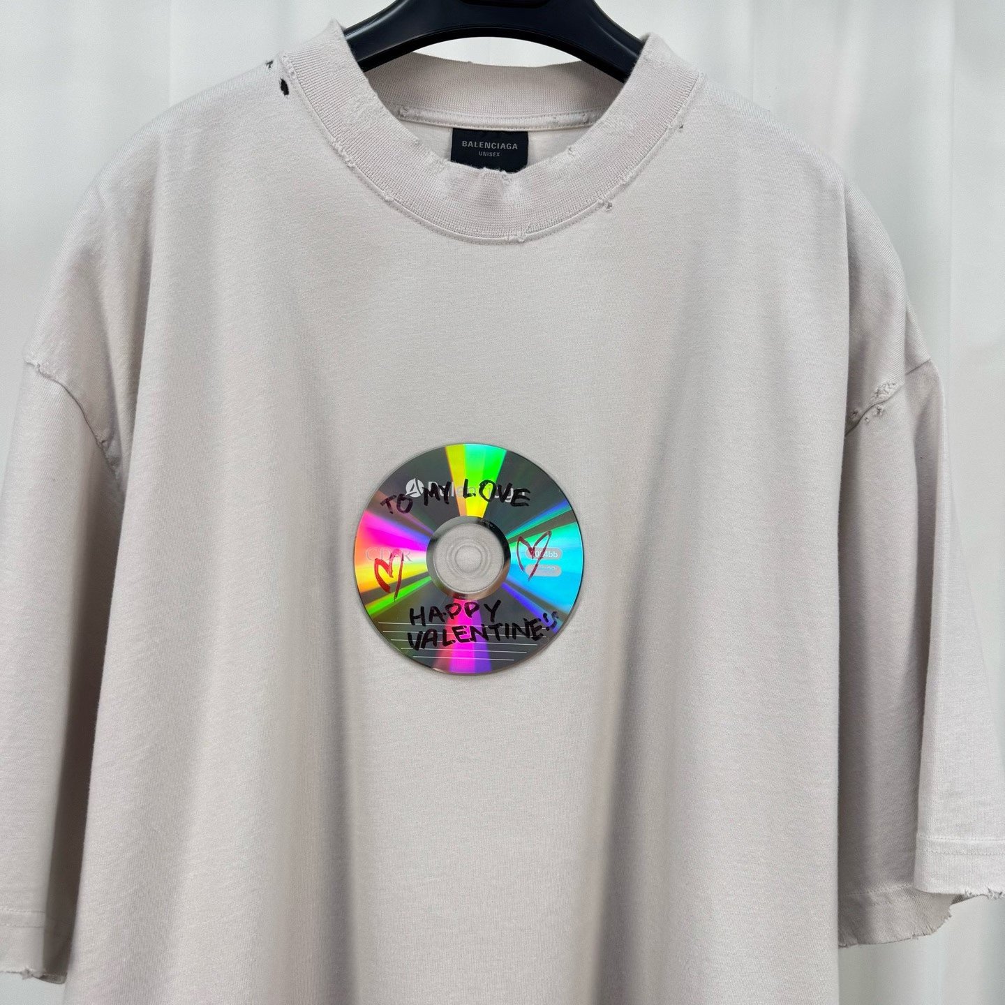 Balenciaga Valentine Limited CD Tee — detail
