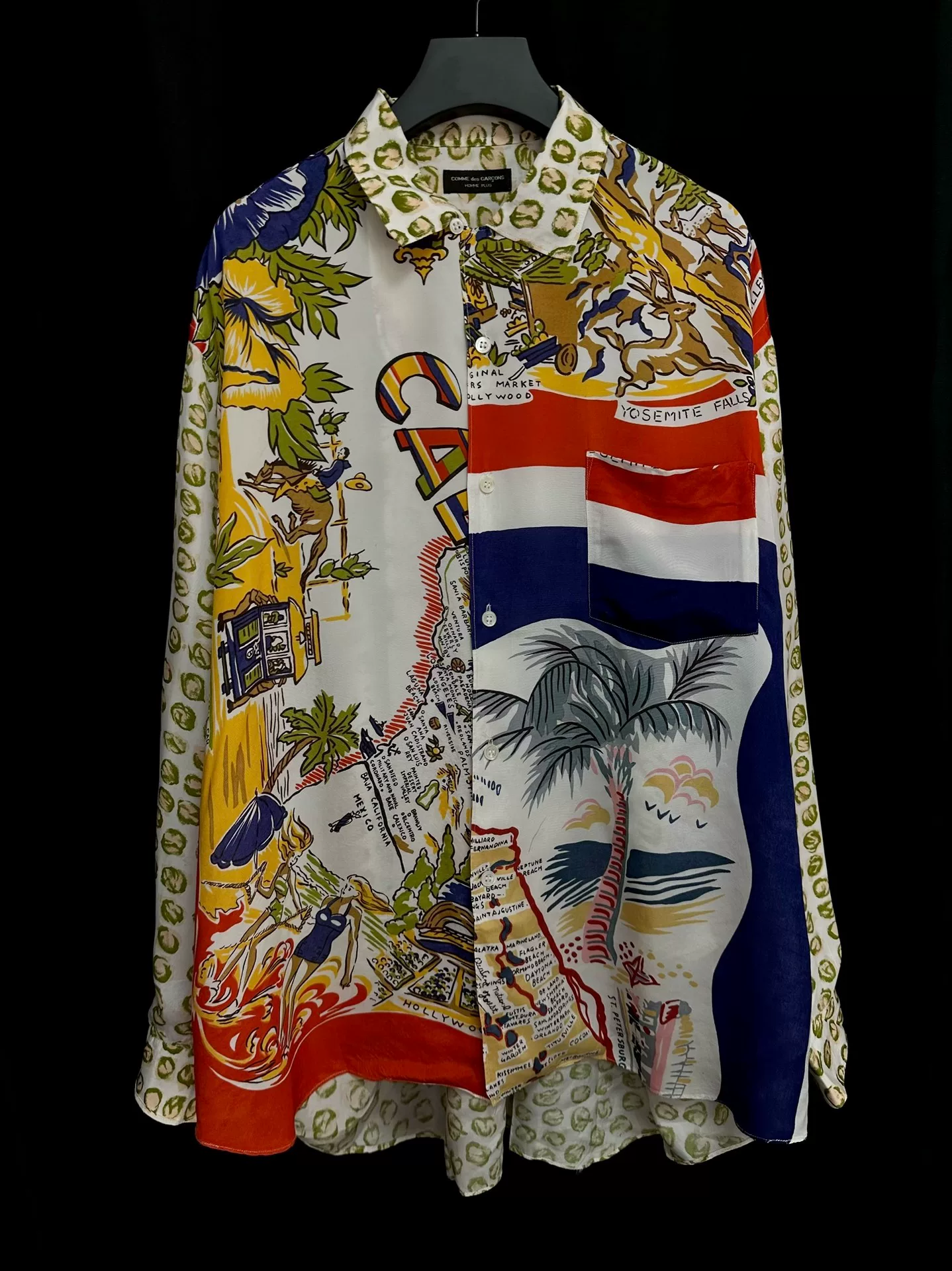 Comme des Garçons 1991 SS Vintage Silk Scarf Shirt