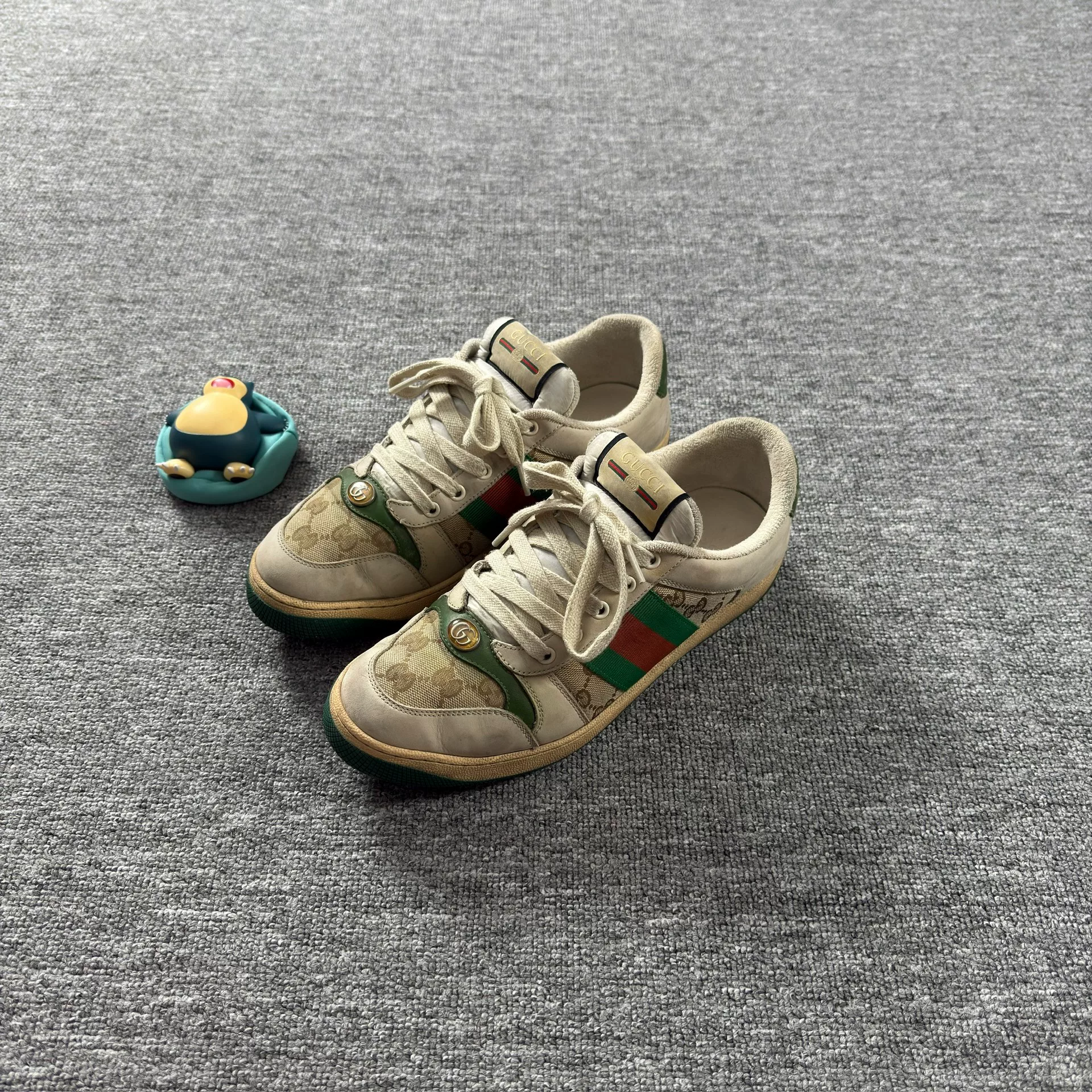 Gucci Green Beige GG Sneakers