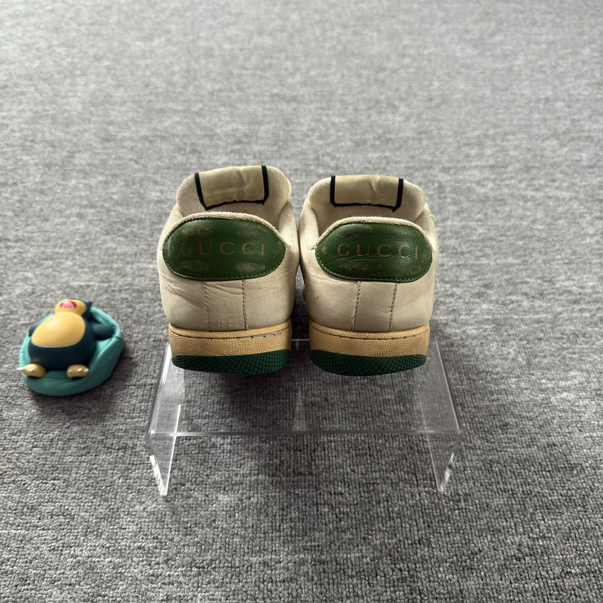Gucci Green Beige GG Sneakers — detail