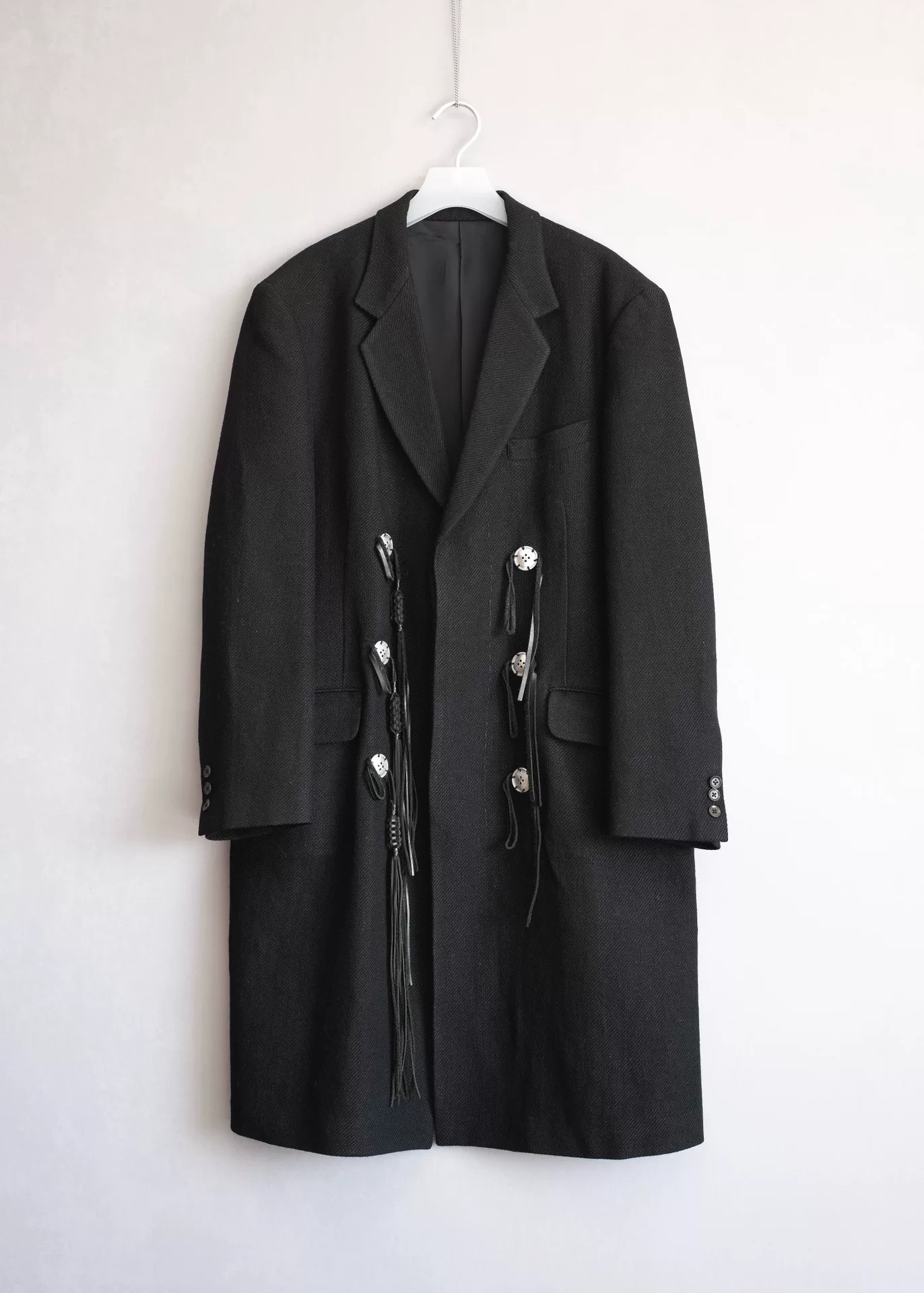 Yohji Yamamoto 05AW Silver Buckle Twill Coat