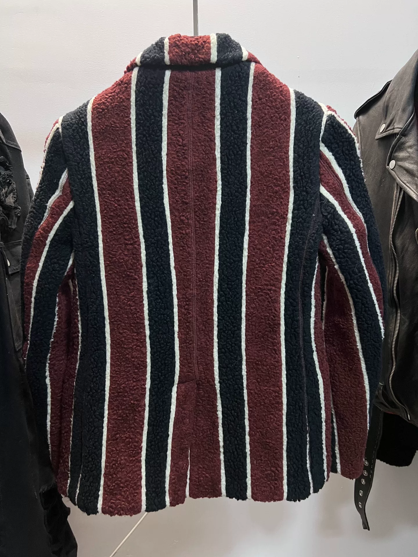 Undercover 2018 AW Striped Teddy Blazer — front