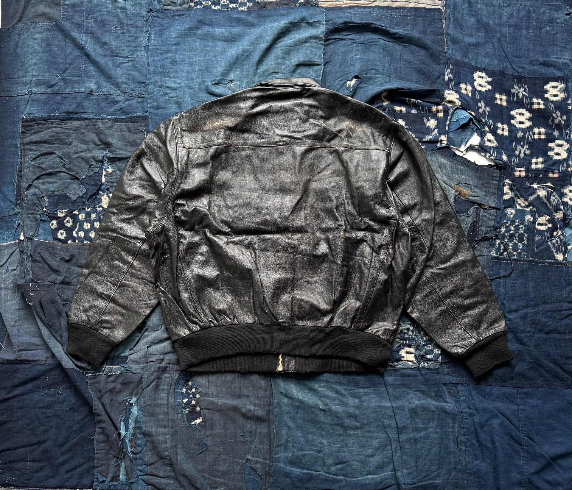 MADNESS Leather A2 Aviator Jacket — detail