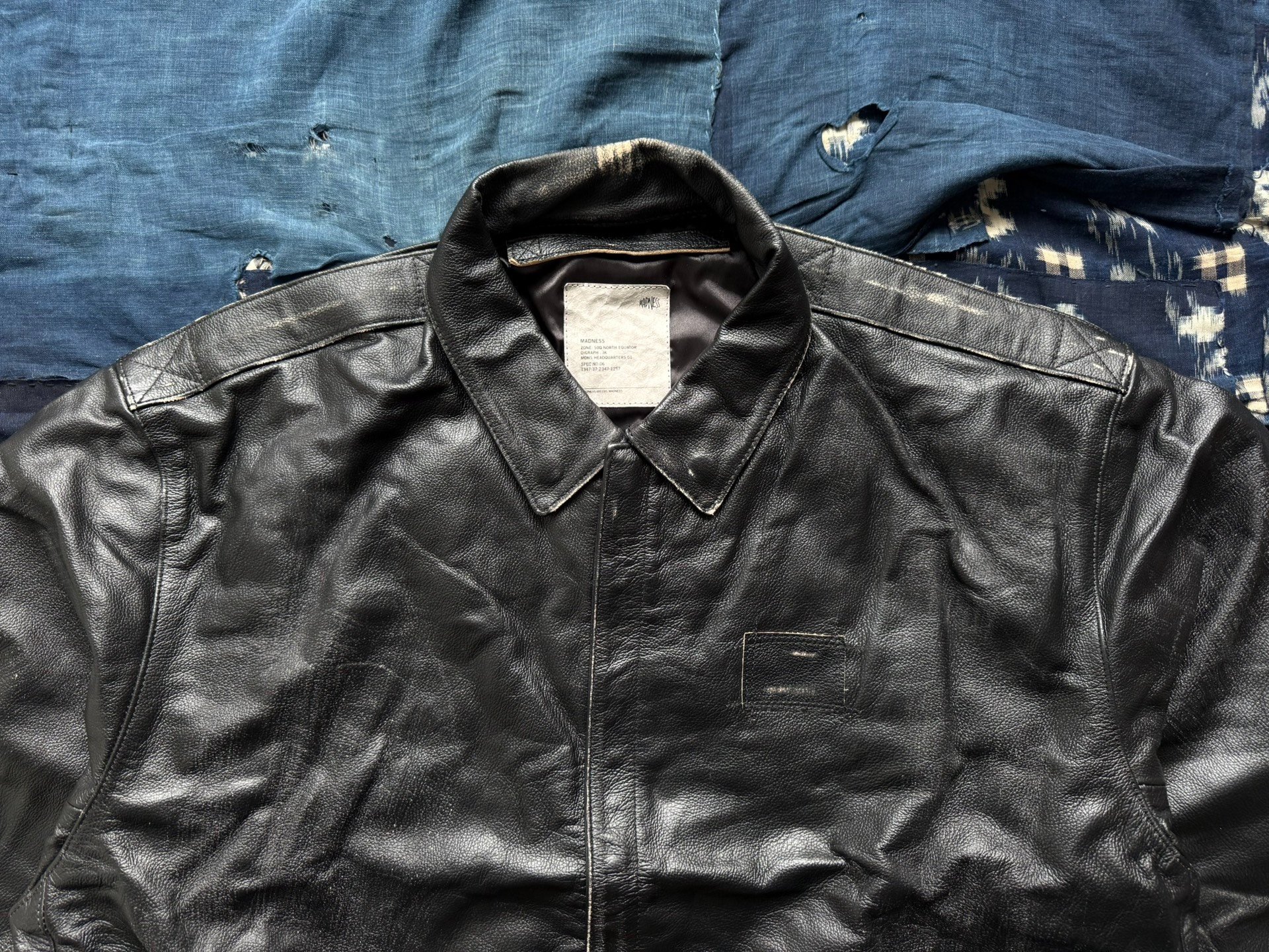 MADNESS Leather A2 Aviator Jacket — back