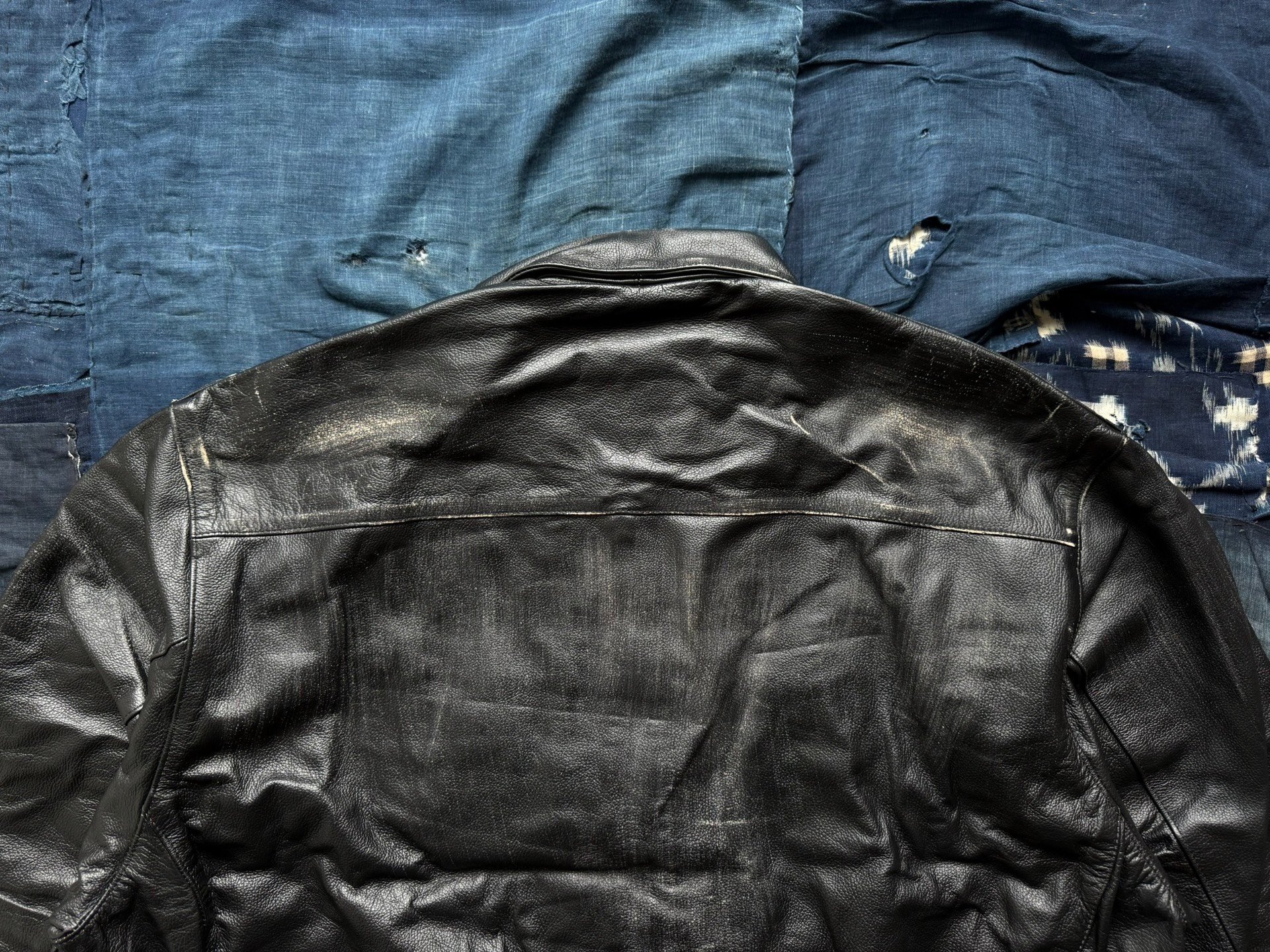 MADNESS Leather A2 Aviator Jacket — label