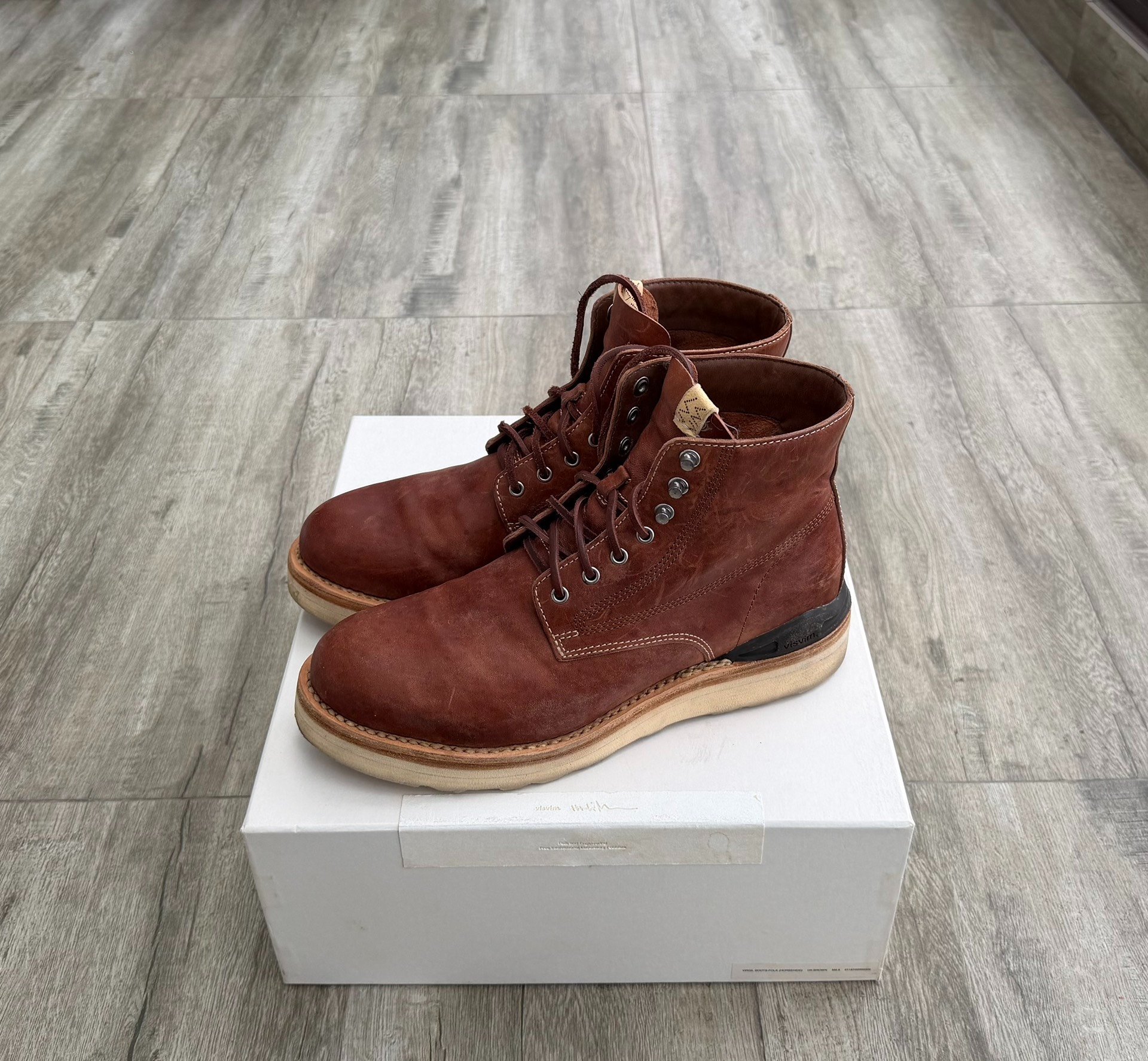 VISVIM VIRGIL BOOT-FOLK HORSEHIDE — front