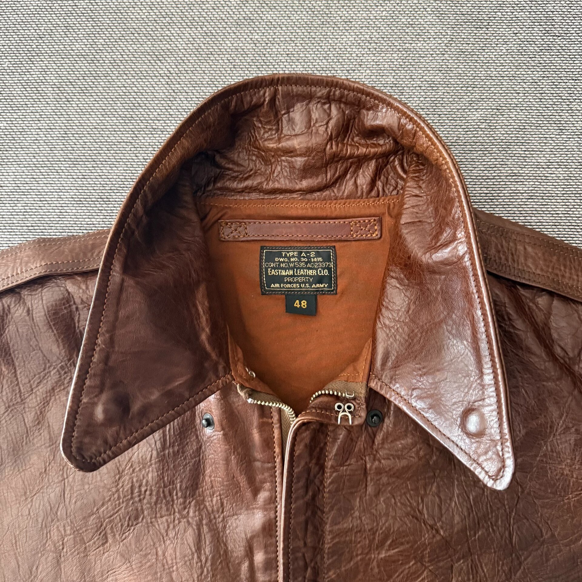 Eastman Vegan Horsehide A2 Jacket — detail