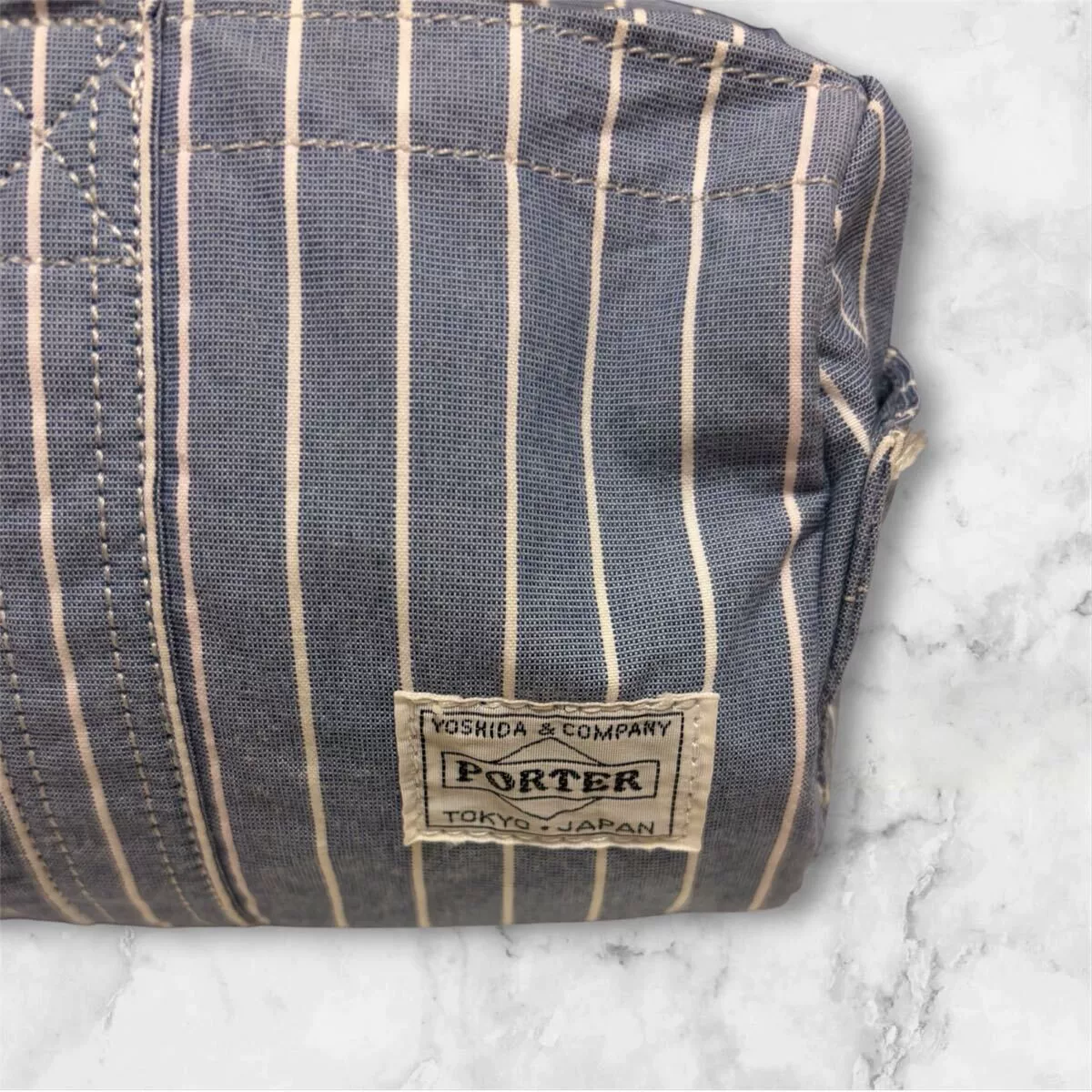 PORTER 70th Anniversary Stripe Mini Boston Bag — front