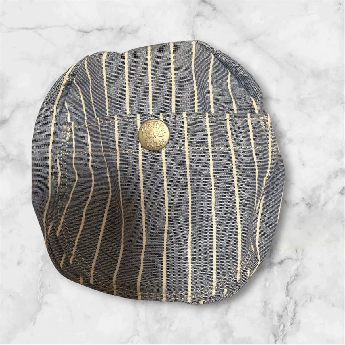 PORTER 70th Anniversary Stripe Mini Boston Bag — label