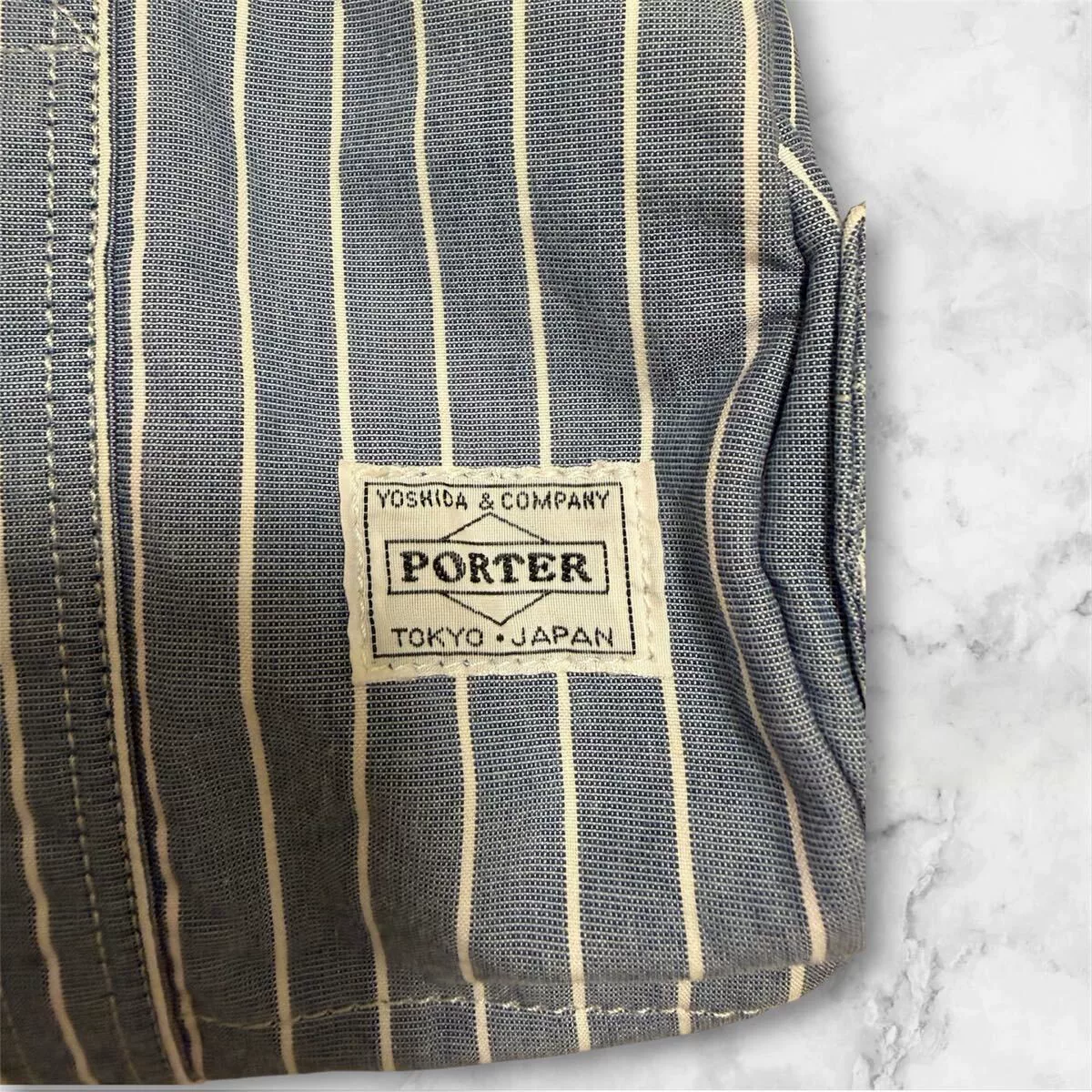 PORTER 70th Anniversary Stripe Mini Boston Bag — detail
