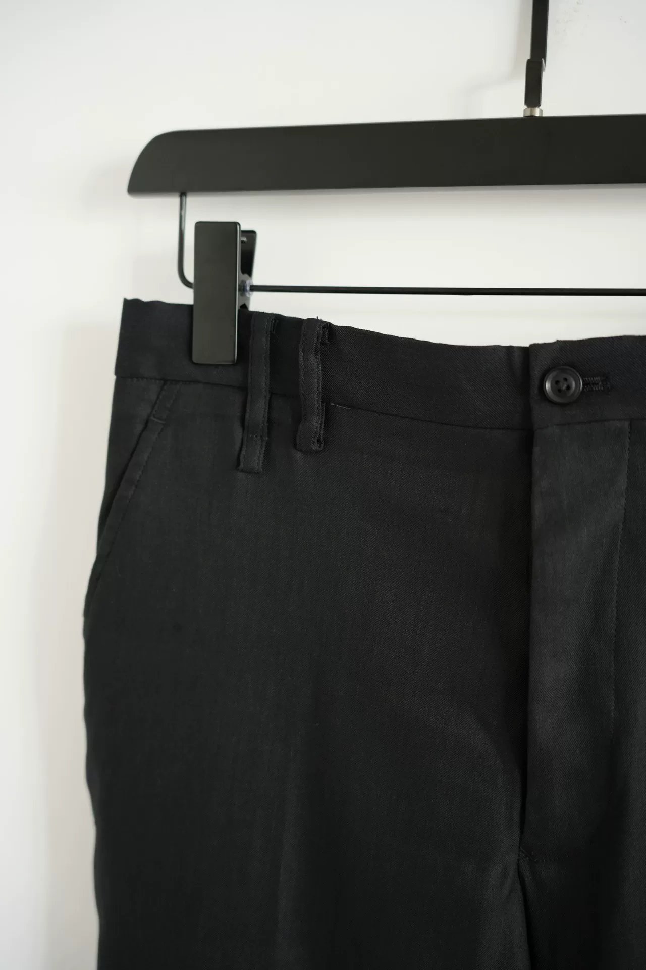 Yohji Yamamoto 16SS White Stripe Trousers — label