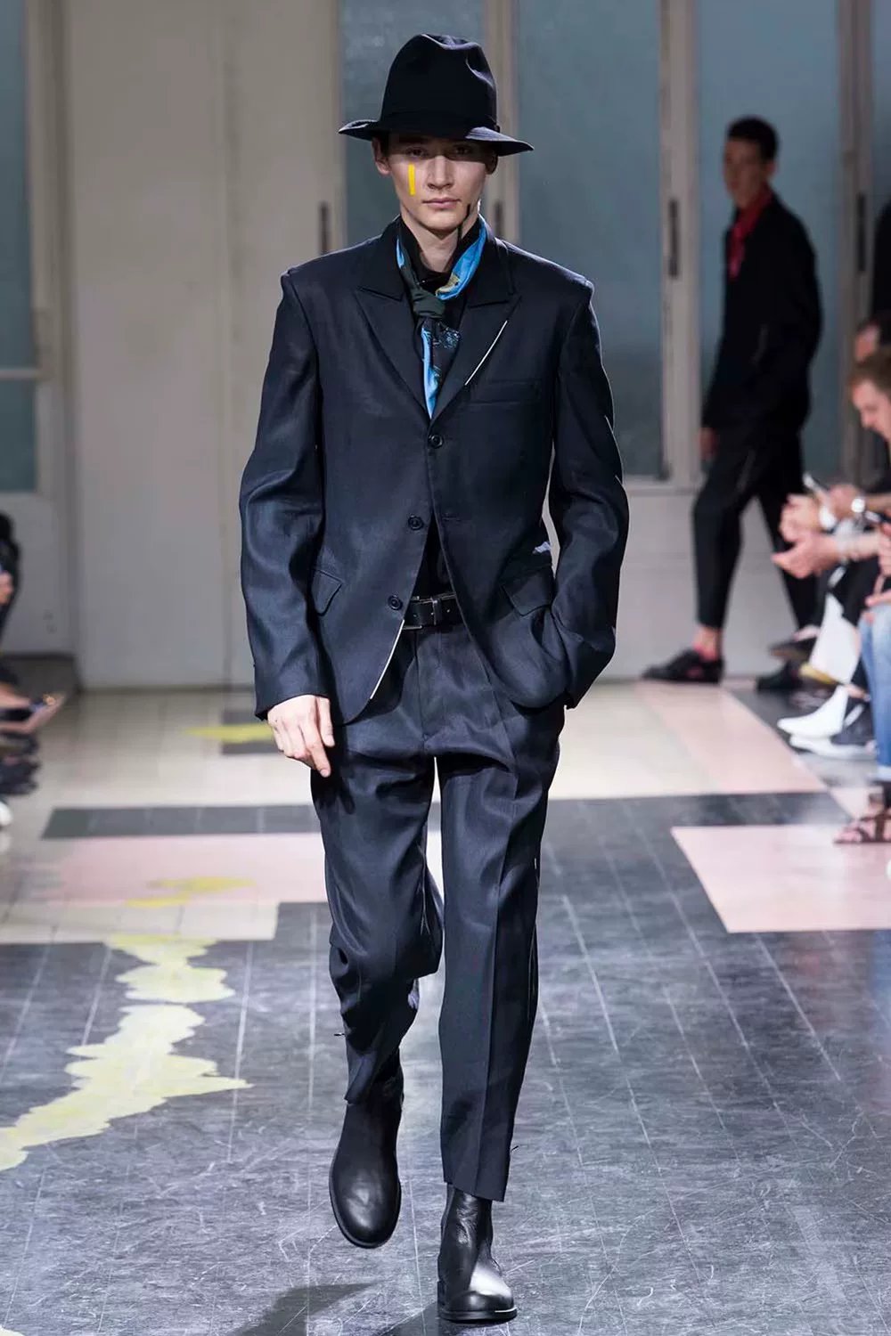 Yohji Yamamoto 16SS White Stripe Trousers — detail