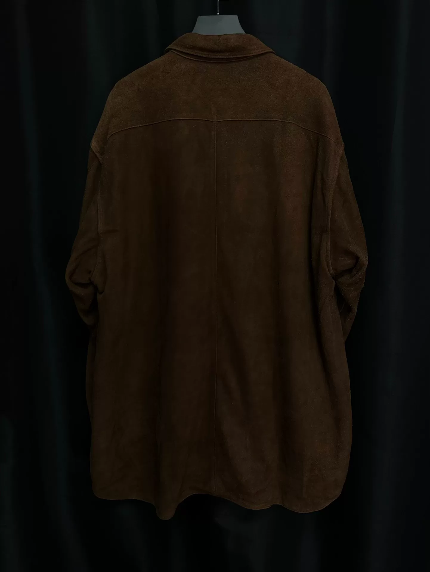 comoli Dark Brown Deer Leather Shirt — front