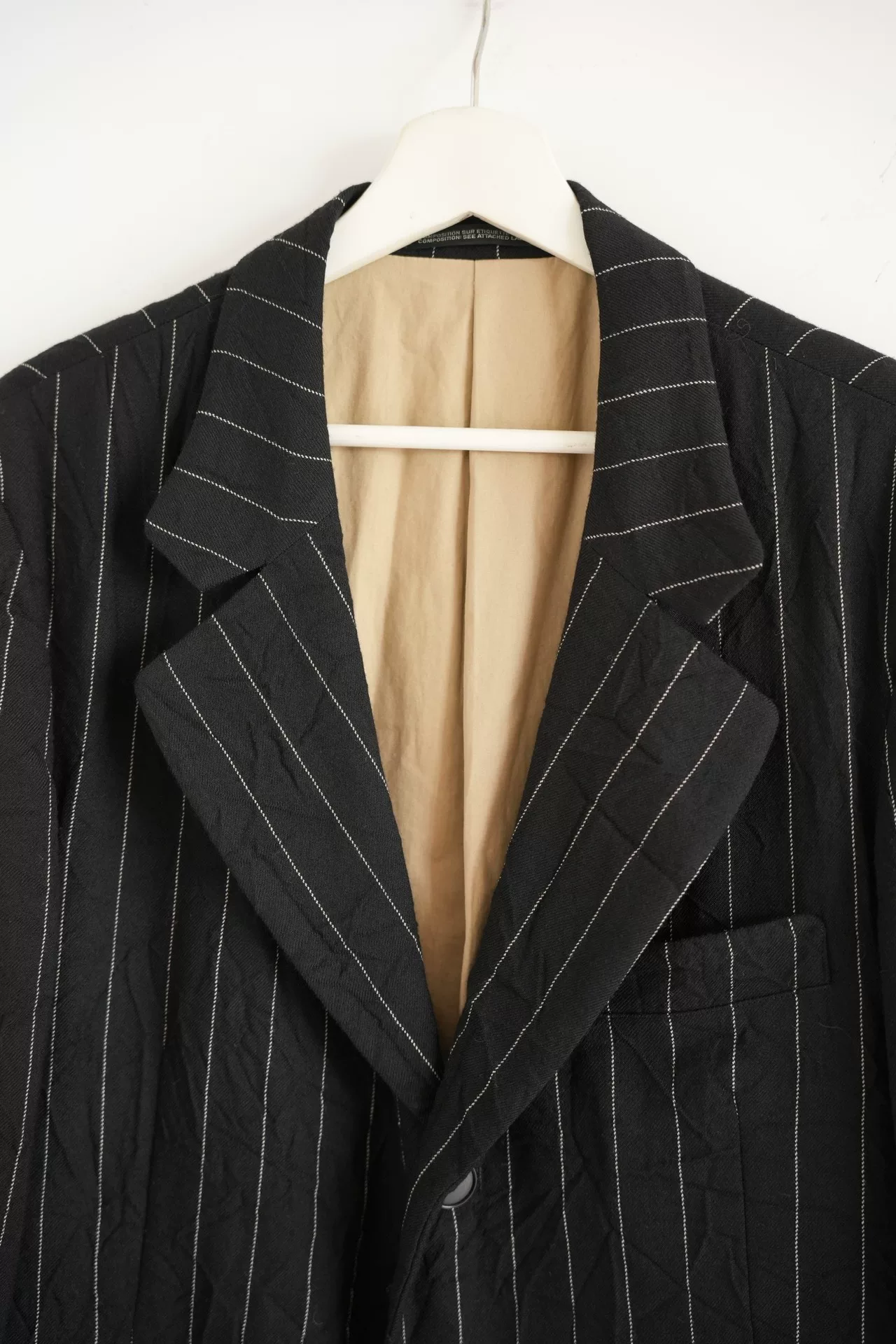 Yohji Yamamoto 11AW Striped Wool Blazer — back