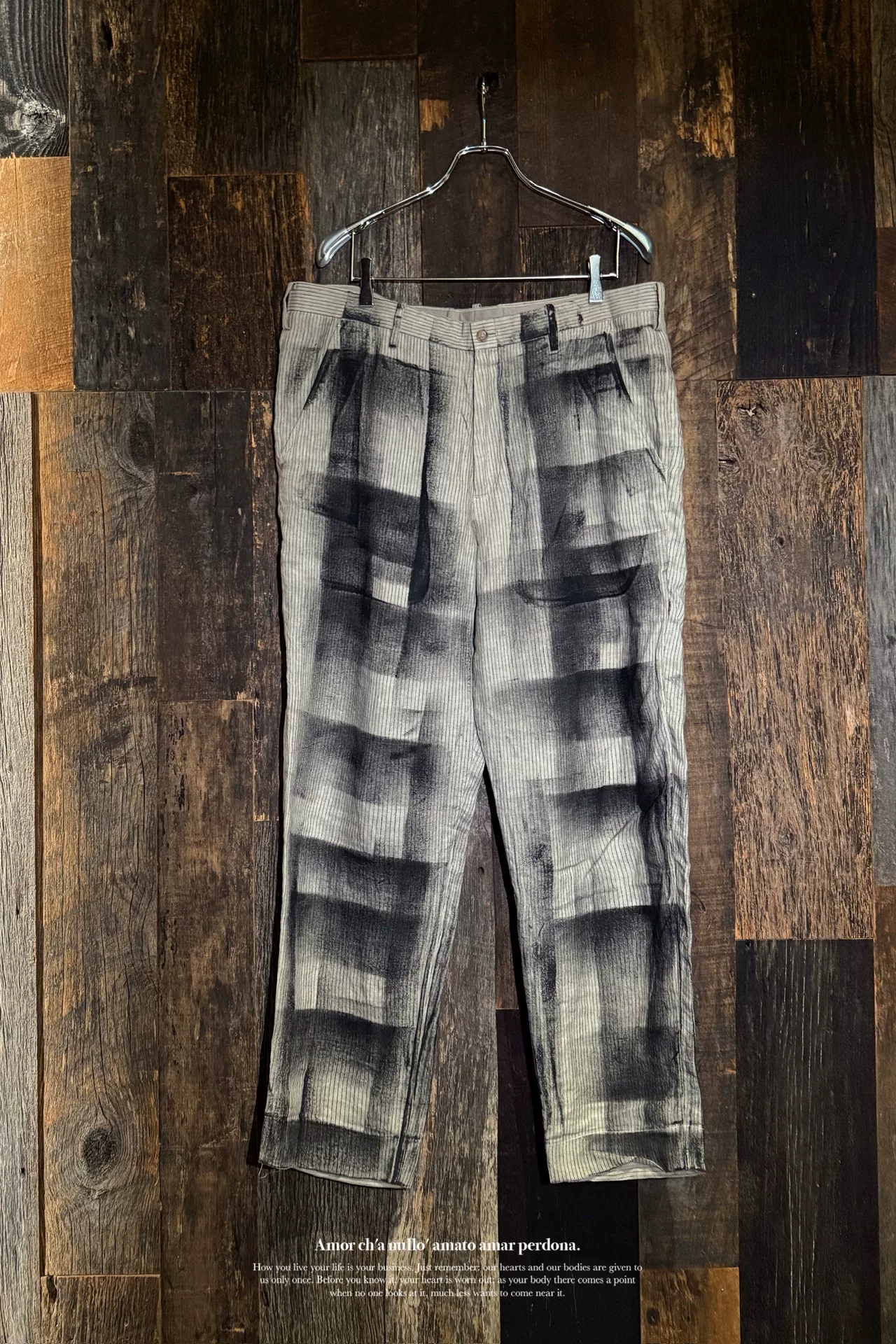 Yohji Yamamoto 2015ss Splatter Paint Pants — front