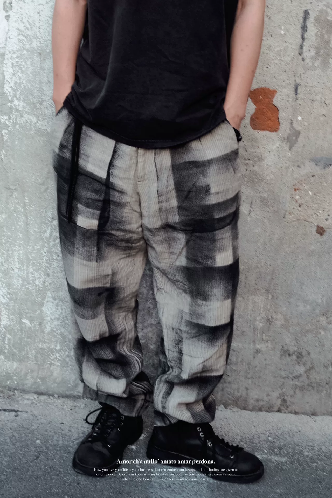 Yohji Yamamoto 2015ss Splatter Paint Pants — detail