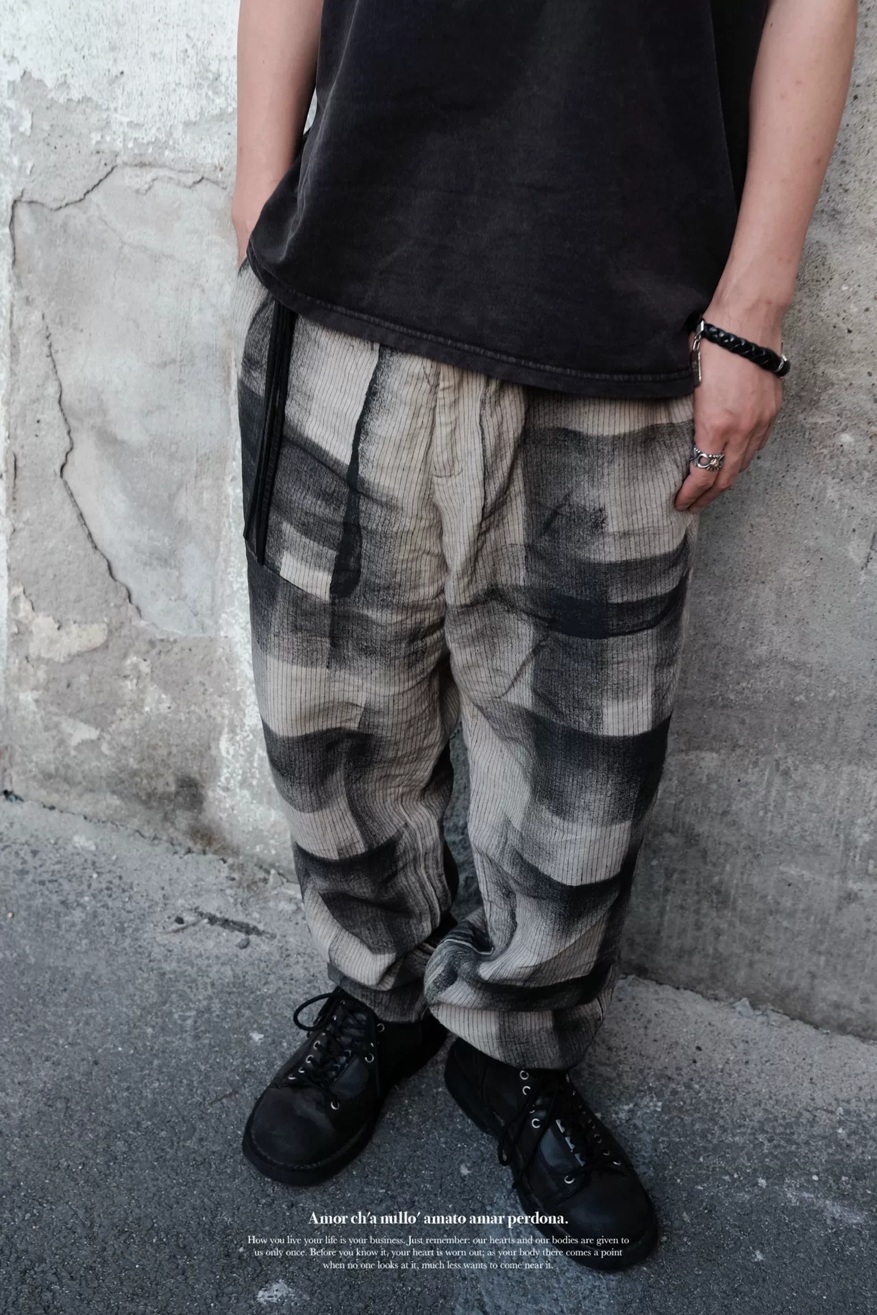 Yohji Yamamoto 2015ss Splatter Paint Pants — back